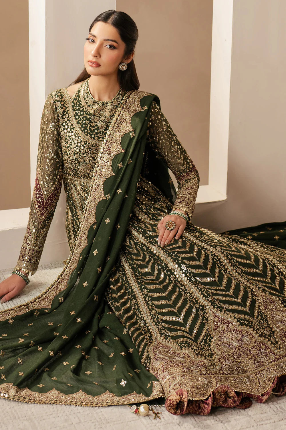 Shop JAZMIN WEDDING FORMALS EMBROIDERED CHIFFON WF'25-02 at Raz Ruya! Huge discounts on luxury Pakistani designer wear. Fast delivery to UK, USA & Canada. End-of-Year & New Year Sale!