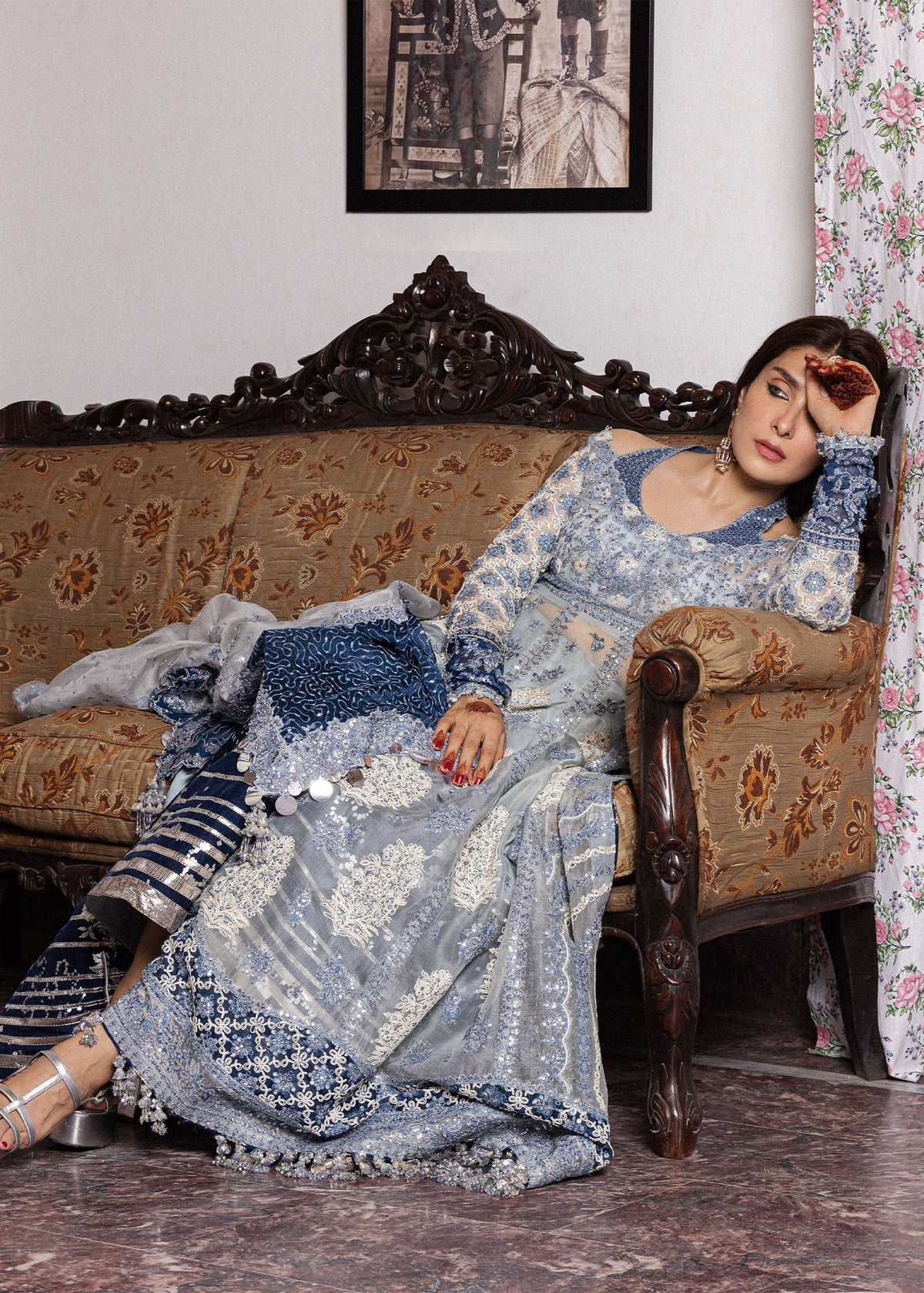 Hussain Rehar Mehtab full-length festive look