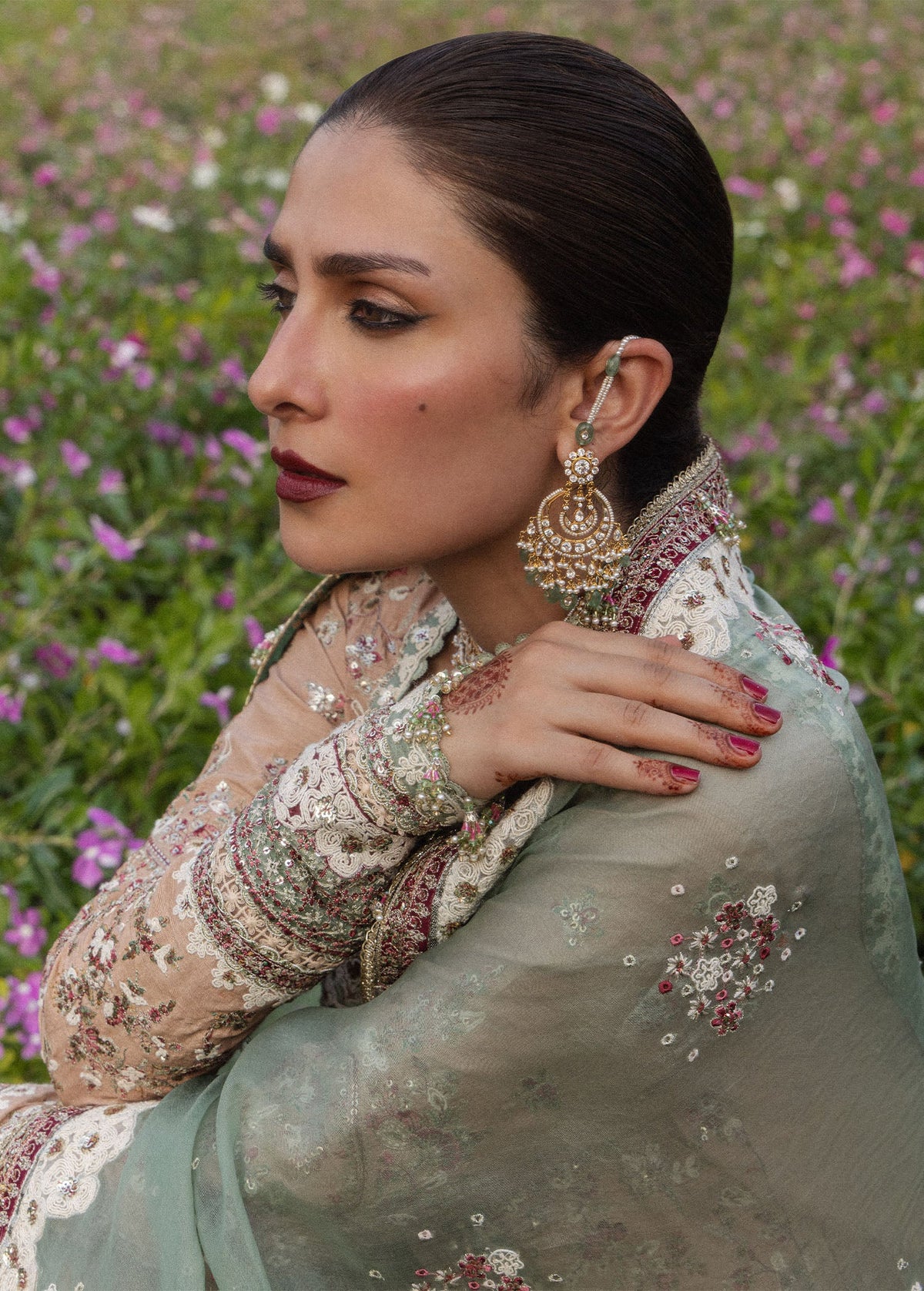 Hussain Rehar Gohar-Ara full-length festive look