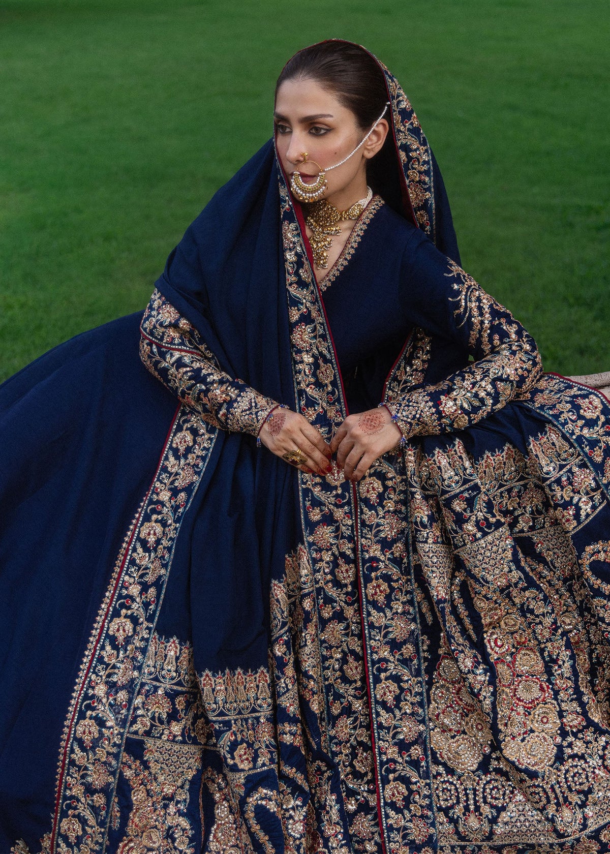 Hussain Rehar Neelum full-length festive look
