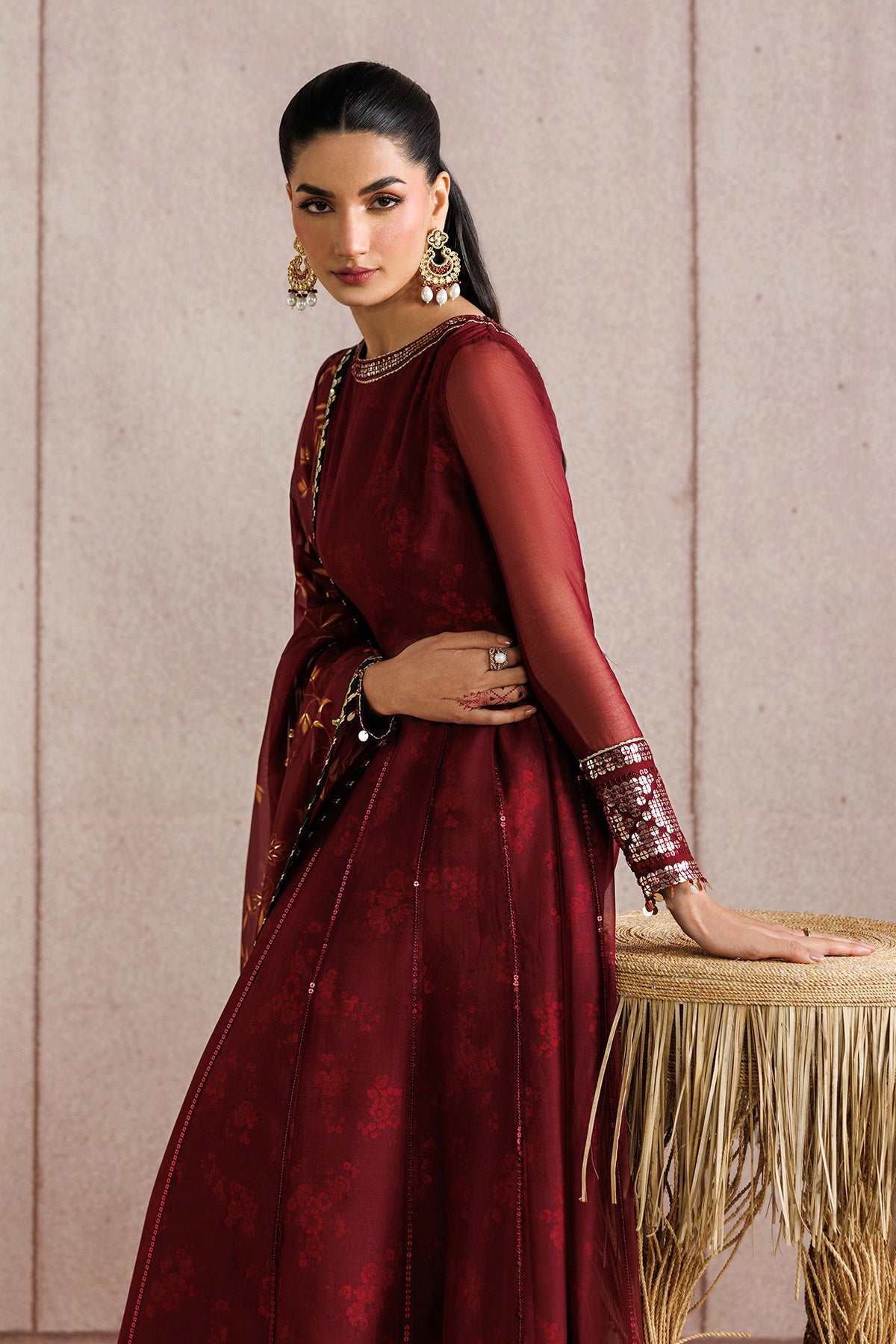 Jazmin UC-3118 embroidered chiffon suit at Raz Ruya