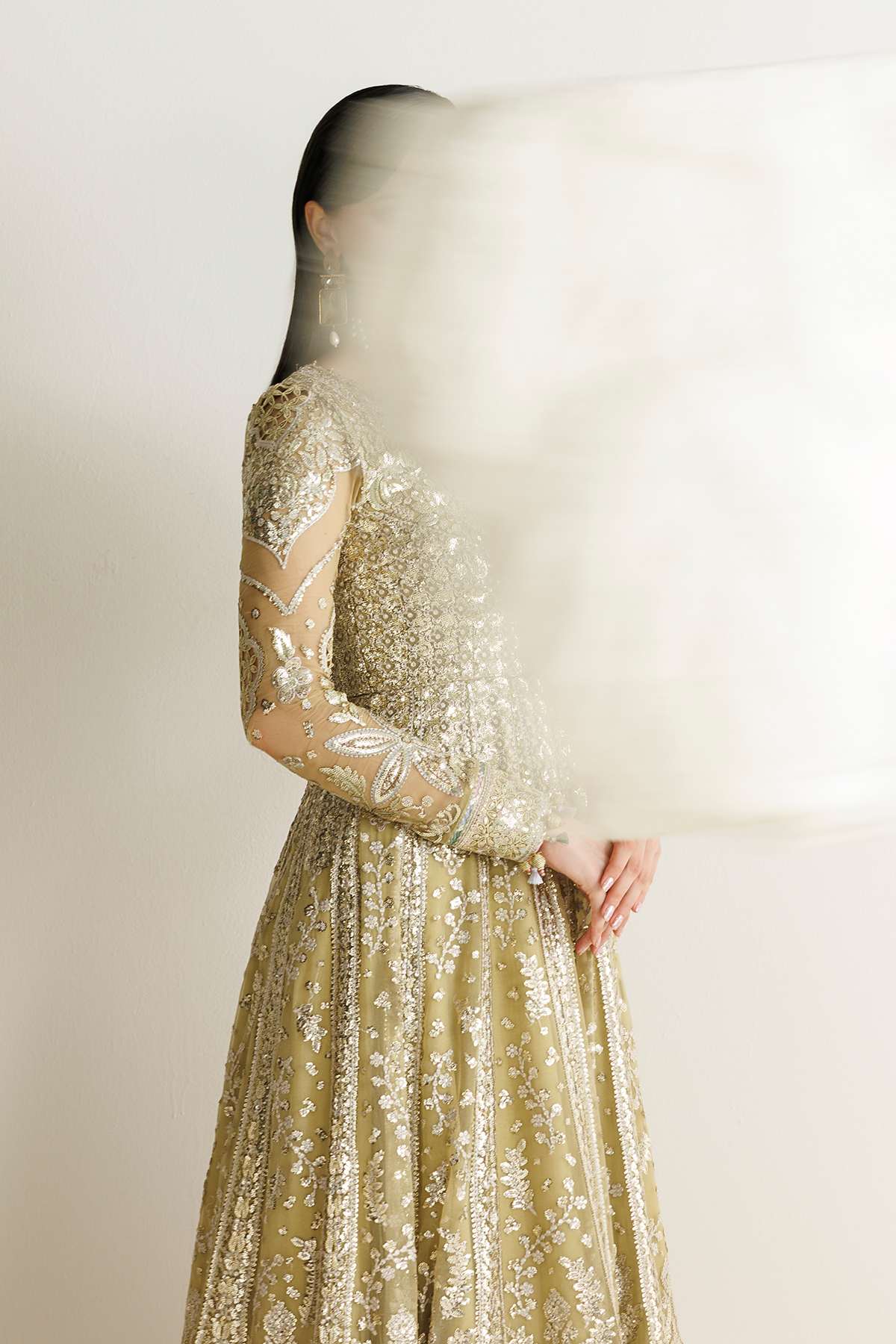 Jazmin UC-3140 embroidered chiffon suit at Raz Ruya
