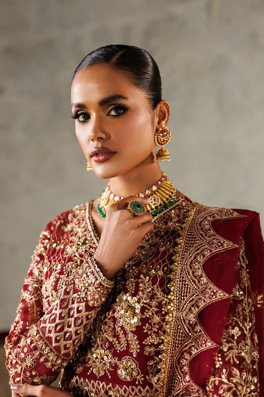 Stunning organza embroidered lehenga dress with hand embellished front, sleeves & panels. Includes dupatta, kalliyan and 8 yards inner fabric.