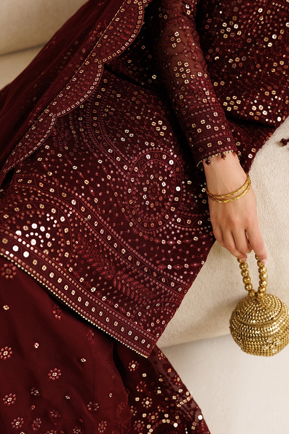 Jazmin UC-3126 embroidered chiffon suit at Raz Ruya