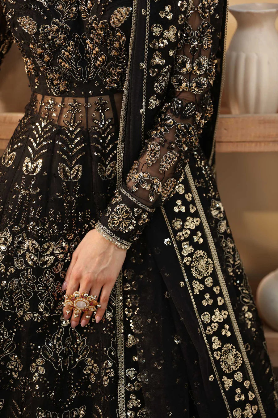 Shop AKBAR ASLAM MASTANI '25 LUXURY FORMALS CINDER at Raz Ruya! Huge discounts on luxury Pakistani designer wear. Fast delivery to UK, USA & Canada. End-of-Year & New Year Sale!