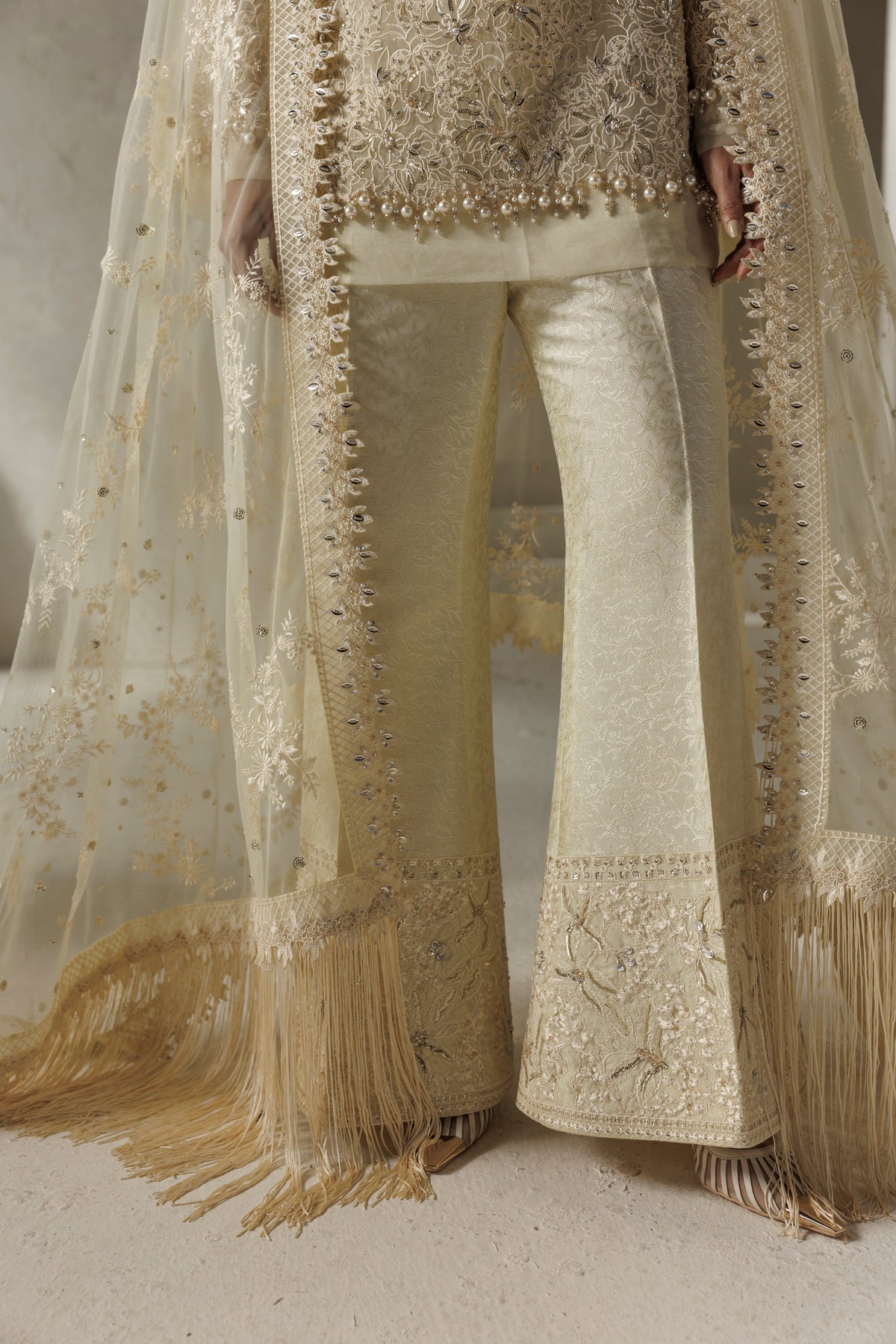 Akbar Aslam Seraphine trouser border detail