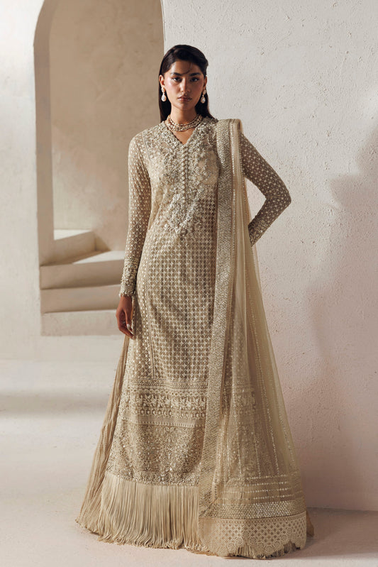 Akbar Aslam Sevilla Pakistani luxury formal with net dupatta