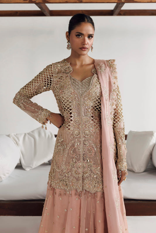 Akbar Aslam Livia Pakistani formal with chiffon dupatta