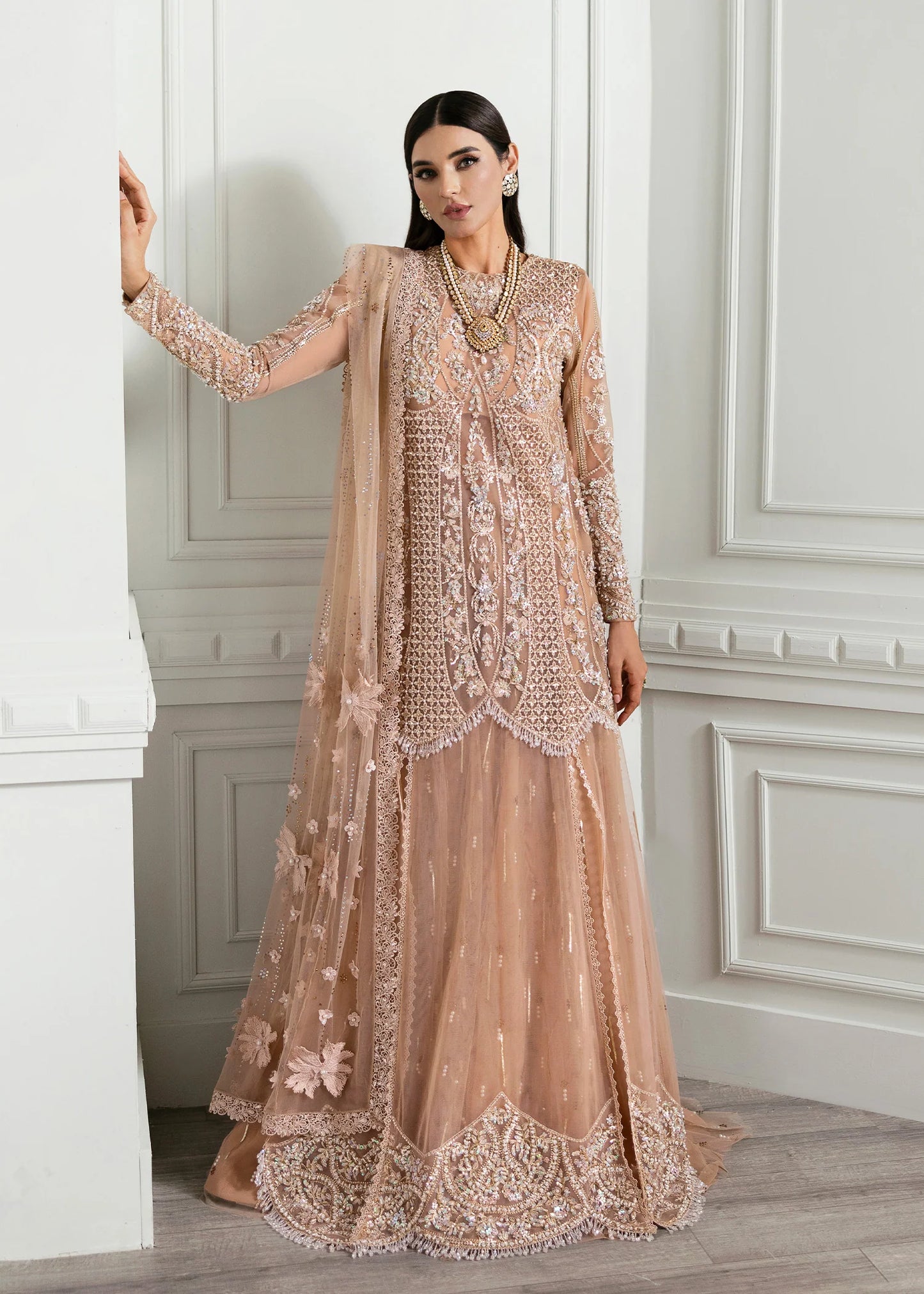 Shop CRIMSON X SAIRA SHAKIRA Wedding Formals '24 Stardust Lehnga at Raz Ruya! Huge discounts on luxury Pakistani wear with fast delivery to the UK, USA & Canada.