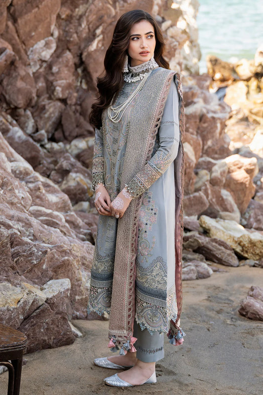 Shop JAZMIN SHAHKAR EID COLLECTION EMBROIDERED LUXURY LAWN SL23-D3 at Raz Ruya! Huge discounts on luxury Pakistani designer wear. Fast delivery to UK, USA & Canada. End-of-Year & New Year Sale!