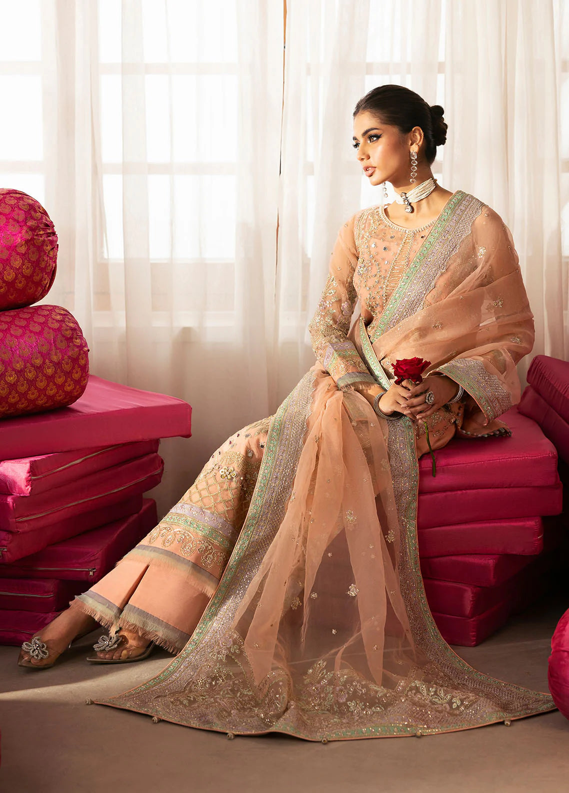 Shop GULAAL CHAANDNI WEDDING FORMALS | RANIYA at Raz Ruya! Enjoy huge discounts on luxury Pakistani designer wear with fast delivery to the UK, USA & Canada.