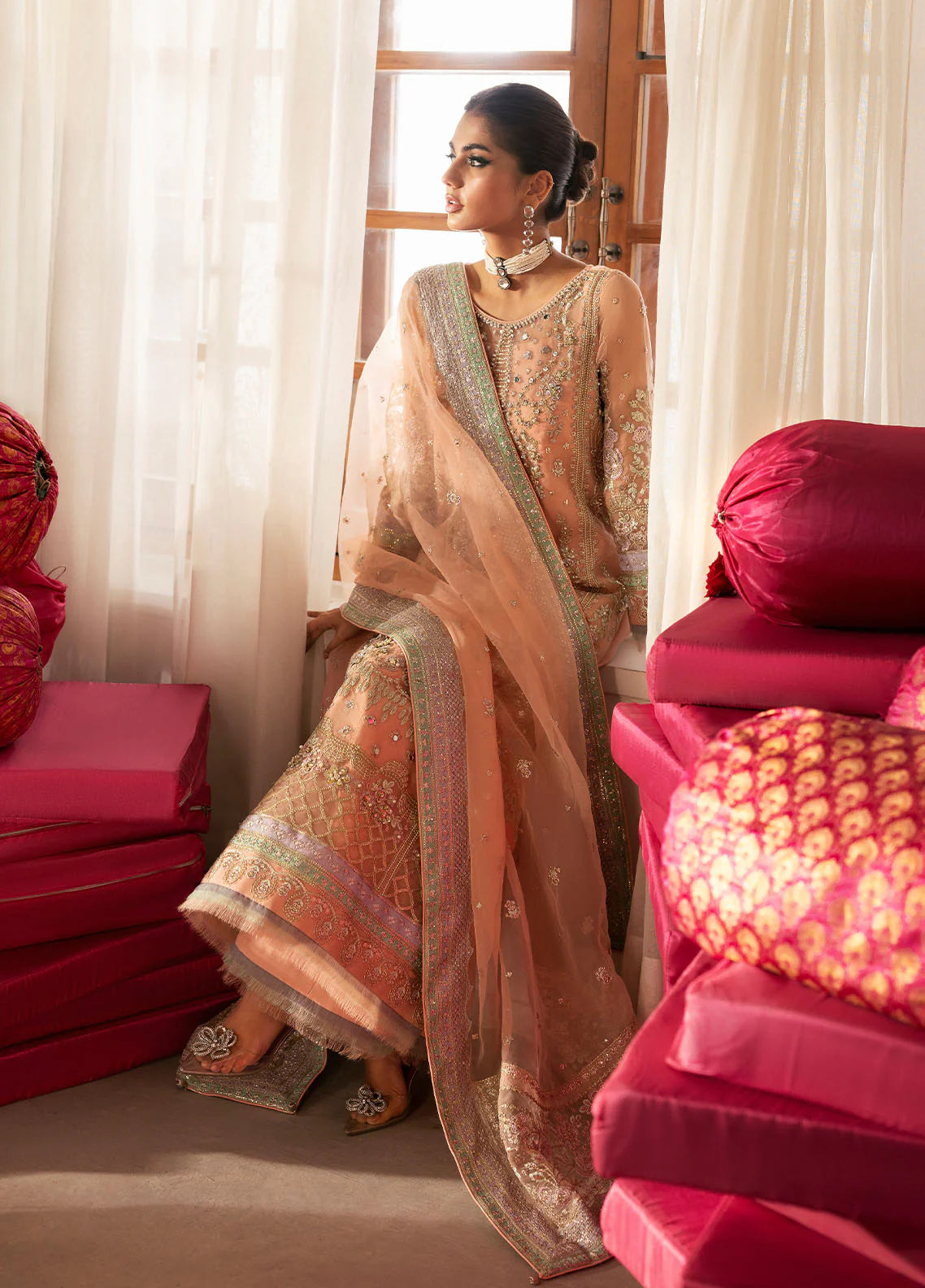 Shop GULAAL CHAANDNI WEDDING FORMALS | RANIYA at Raz Ruya! Enjoy huge discounts on luxury Pakistani designer wear with fast delivery to the UK, USA & Canada.