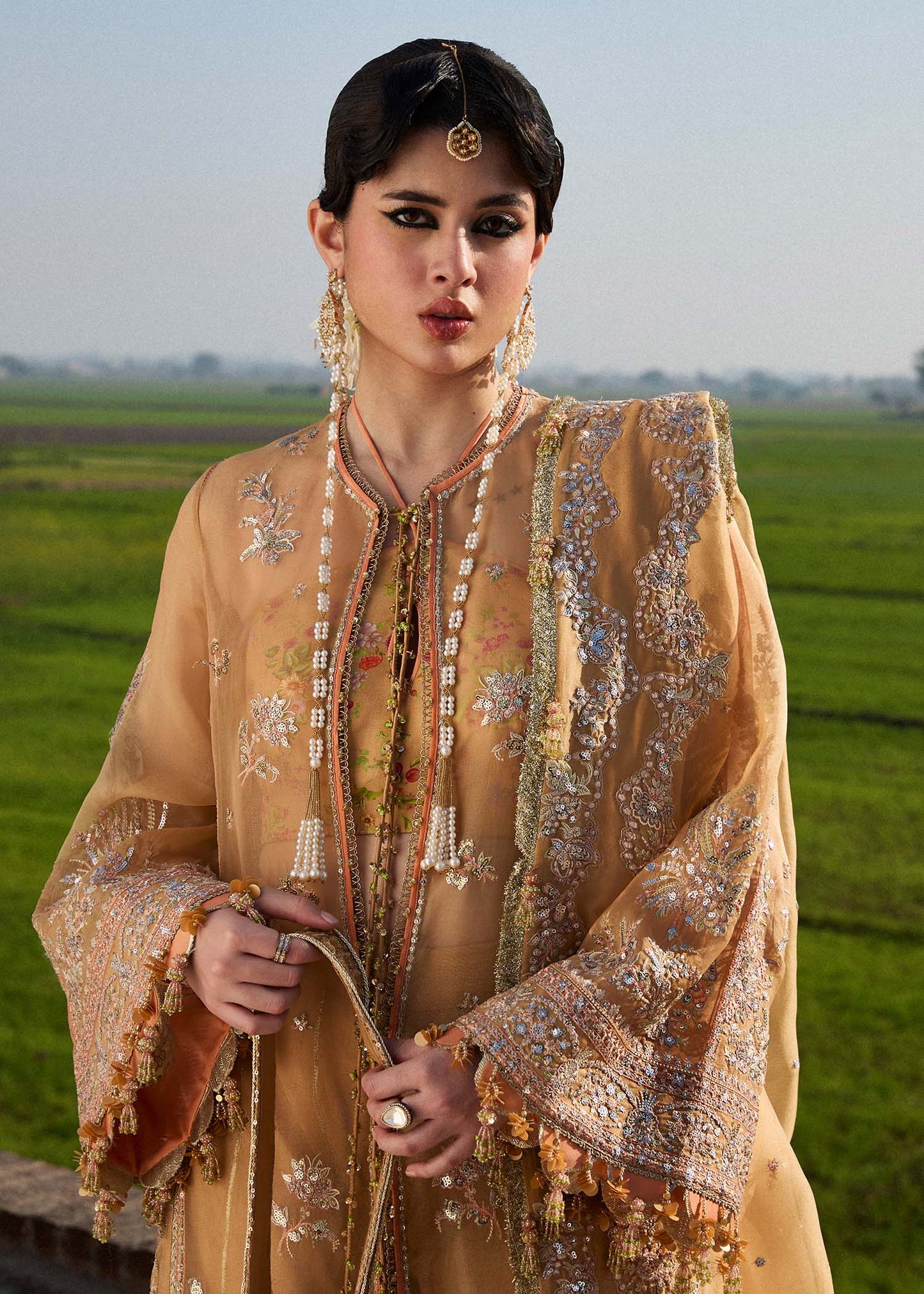 Shop HUSSAIN REHAR DARLINGS FESTIVE '25 FORMALS SUNDAL at Raz Ruya! Huge discounts on luxury Pakistani designer wear. Fast delivery to UK, USA & Canada. End-of-Year & New Year Sale!