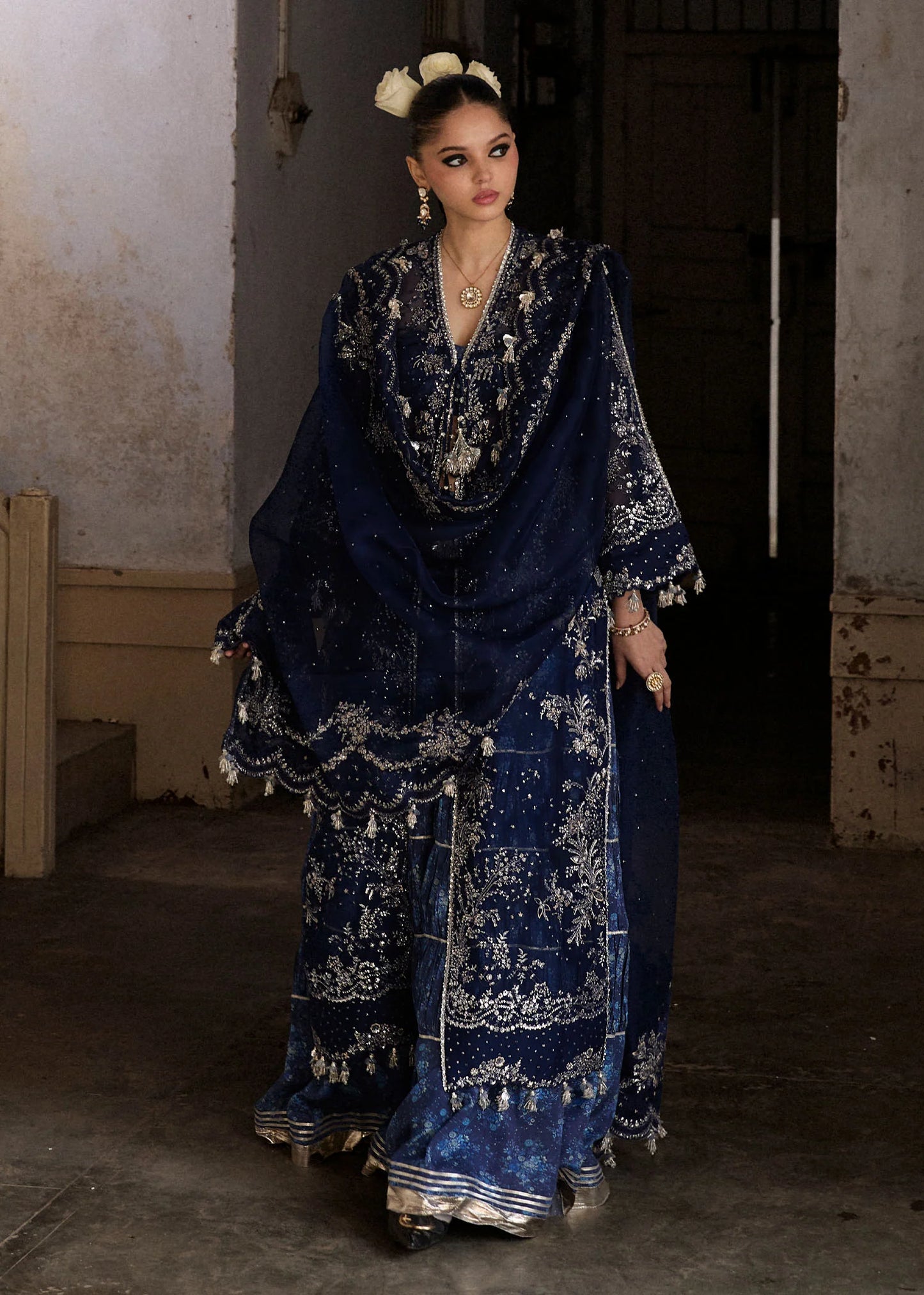 Shop HUSSAIN REHAR DARLINGS FESTIVE '25 FORMALS SAFA at Raz Ruya! Huge discounts on luxury Pakistani designer wear. Fast delivery to UK, USA & Canada. End-of-Year & New Year Sale!