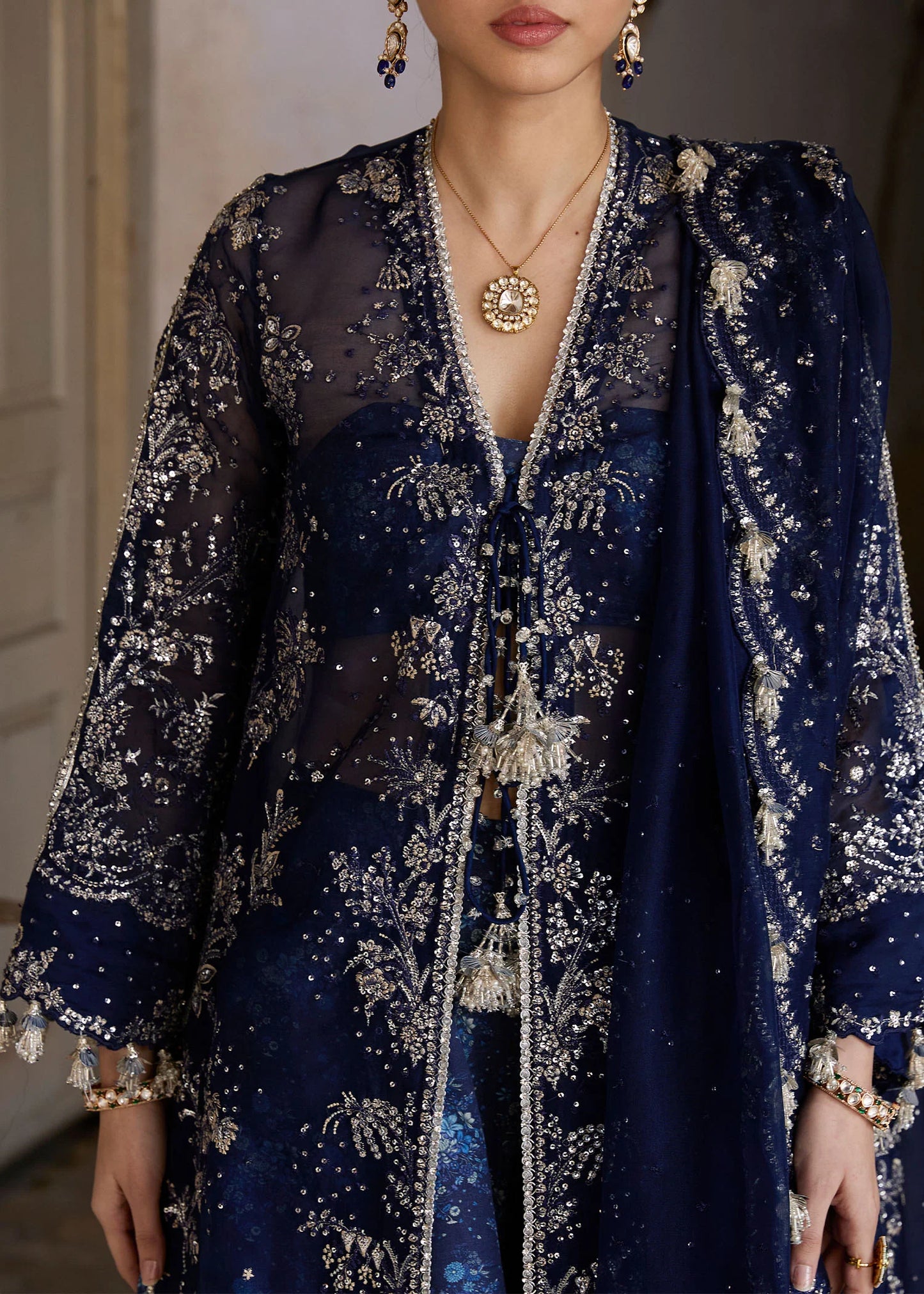 Shop HUSSAIN REHAR DARLINGS FESTIVE '25 FORMALS SAFA at Raz Ruya! Huge discounts on luxury Pakistani designer wear. Fast delivery to UK, USA & Canada. End-of-Year & New Year Sale!