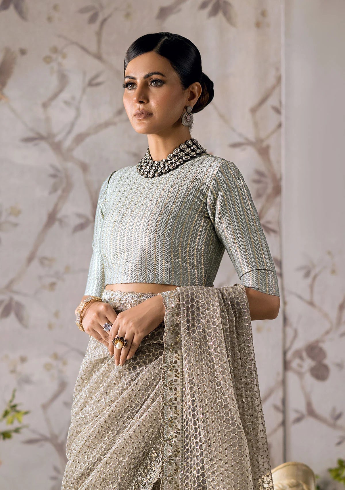 Shop AIK ATELIER FESTIVE FORMALS SARI EDIT - LOOK 03 at Raz Ruya! Huge discounts on luxury Pakistani designer wear. Fast delivery to UK, USA & Canada. End-of-Year & New Year Sale!