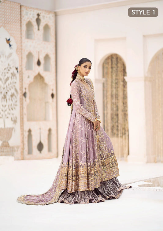 Luxury embroidered chiffon outfit with organza neckline, jamawaar pants and chiffon dupatta, styled as angrakha sharara or kalidaar crushed frock.!