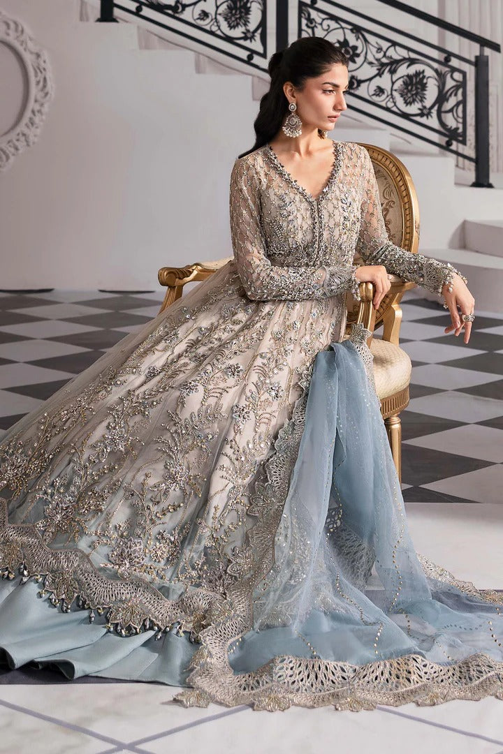 MARIA B | WEDDING EDITION '25 | 3 Piece Embroidered Organza Suit |BD-3002