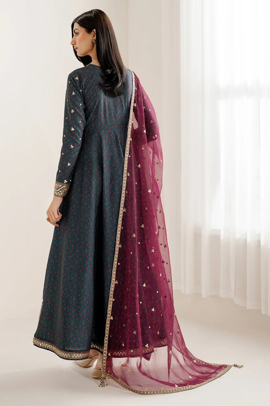 Discover UR-7058: a premium embroidered raw silk suit with chiffon dupatta and elegant borders. Perfect for formal, festive, or party occasions. Shop now!