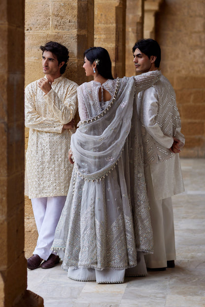 Afrozeh Dastangoi '26 Qissa Pakistani organza formal with dupatta