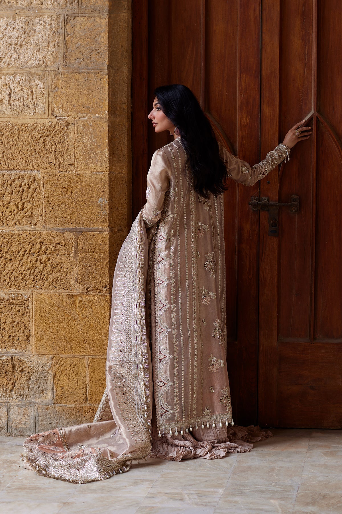 Afrozeh Dastangoi '26 Rang-e-Dastaan Pakistani formal with zari dupatta