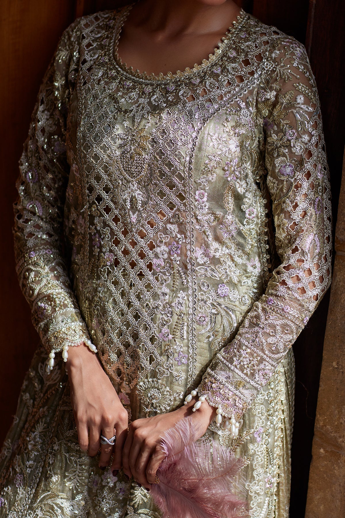 Sukhan by Afrozeh – Pakistani wedding guest organza suit