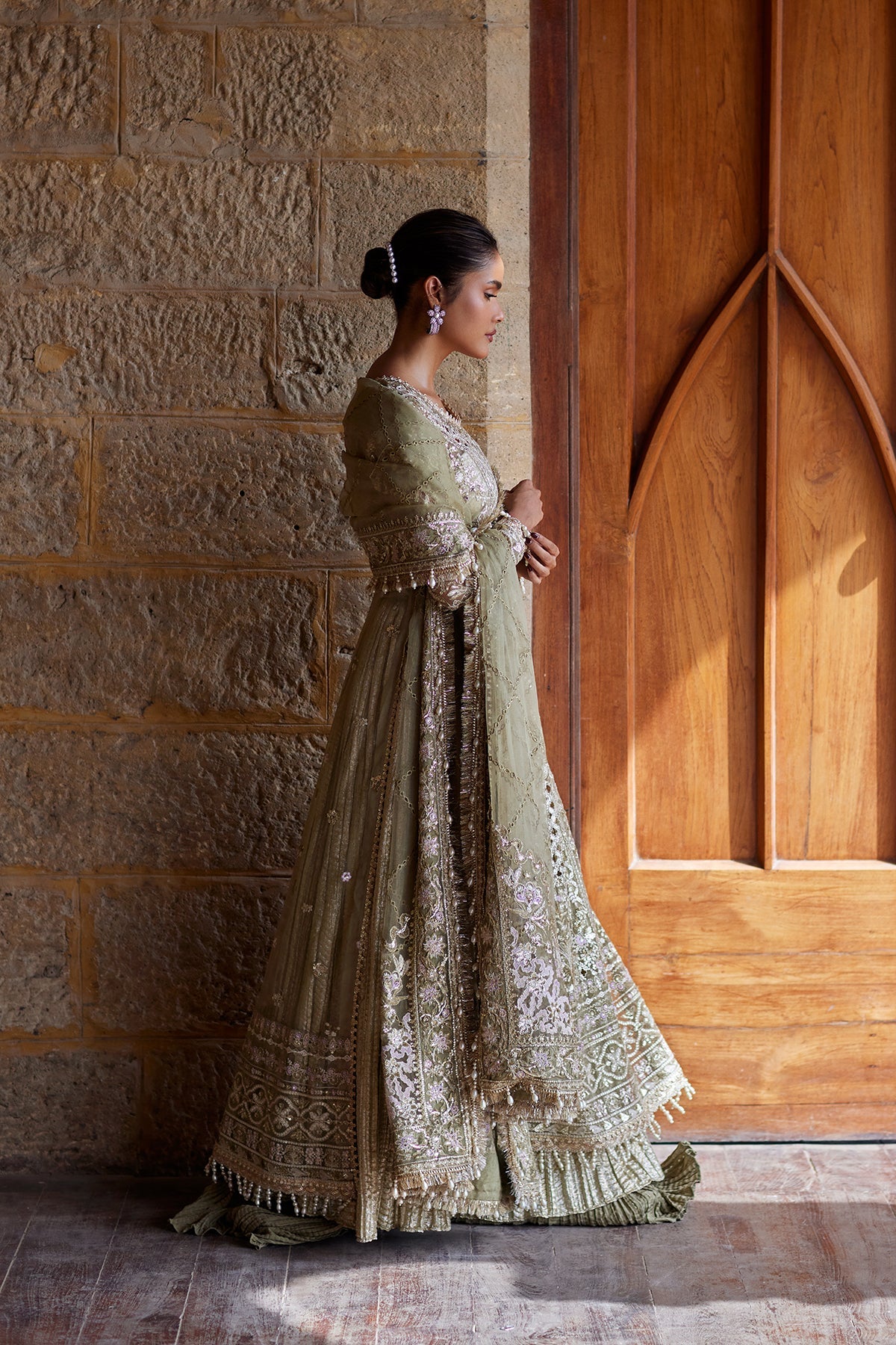 Afrozeh Dastangoi '26 Sukhan Pakistani organza formal with dupatta