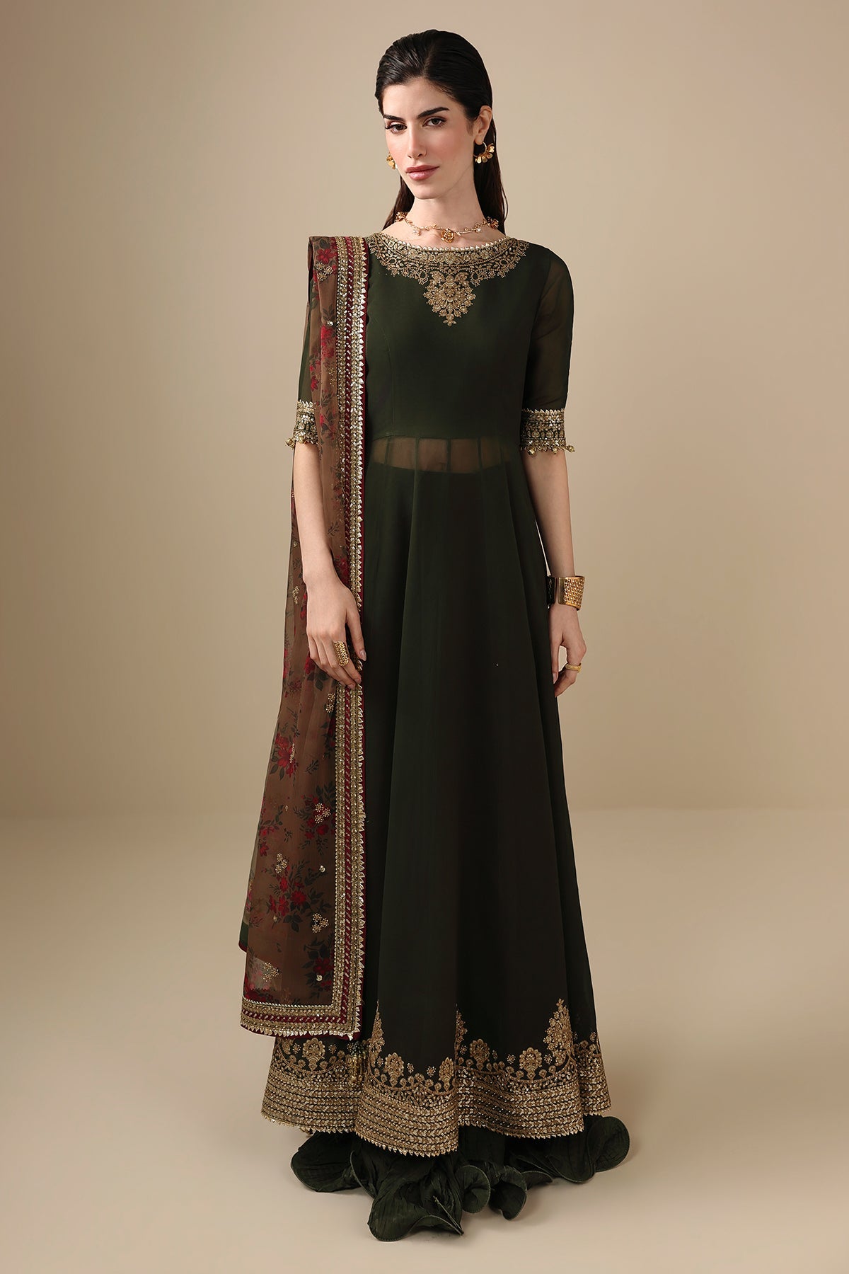 Embroidered chiffon UC-3121 by Jazmin – Pakistani party wear