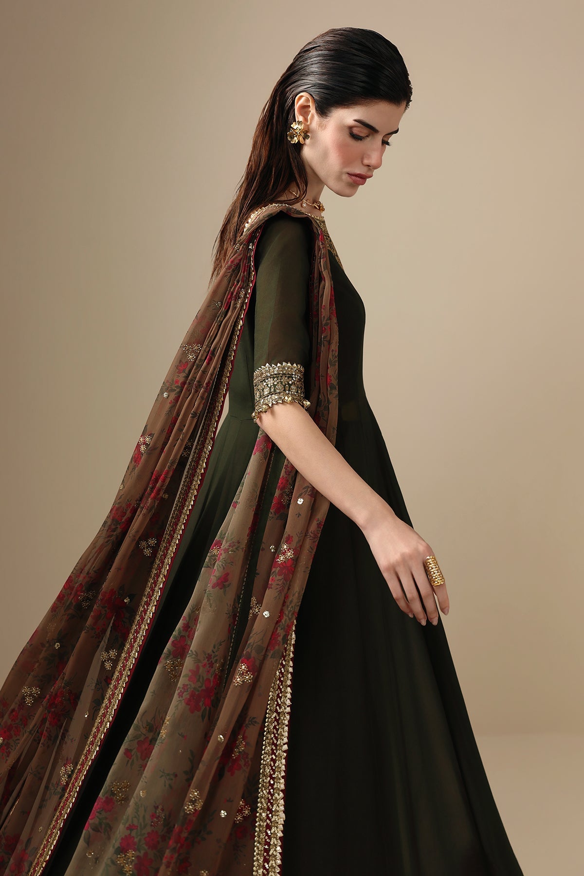 Jazmin UC-3121 digital printed chiffon dupatta