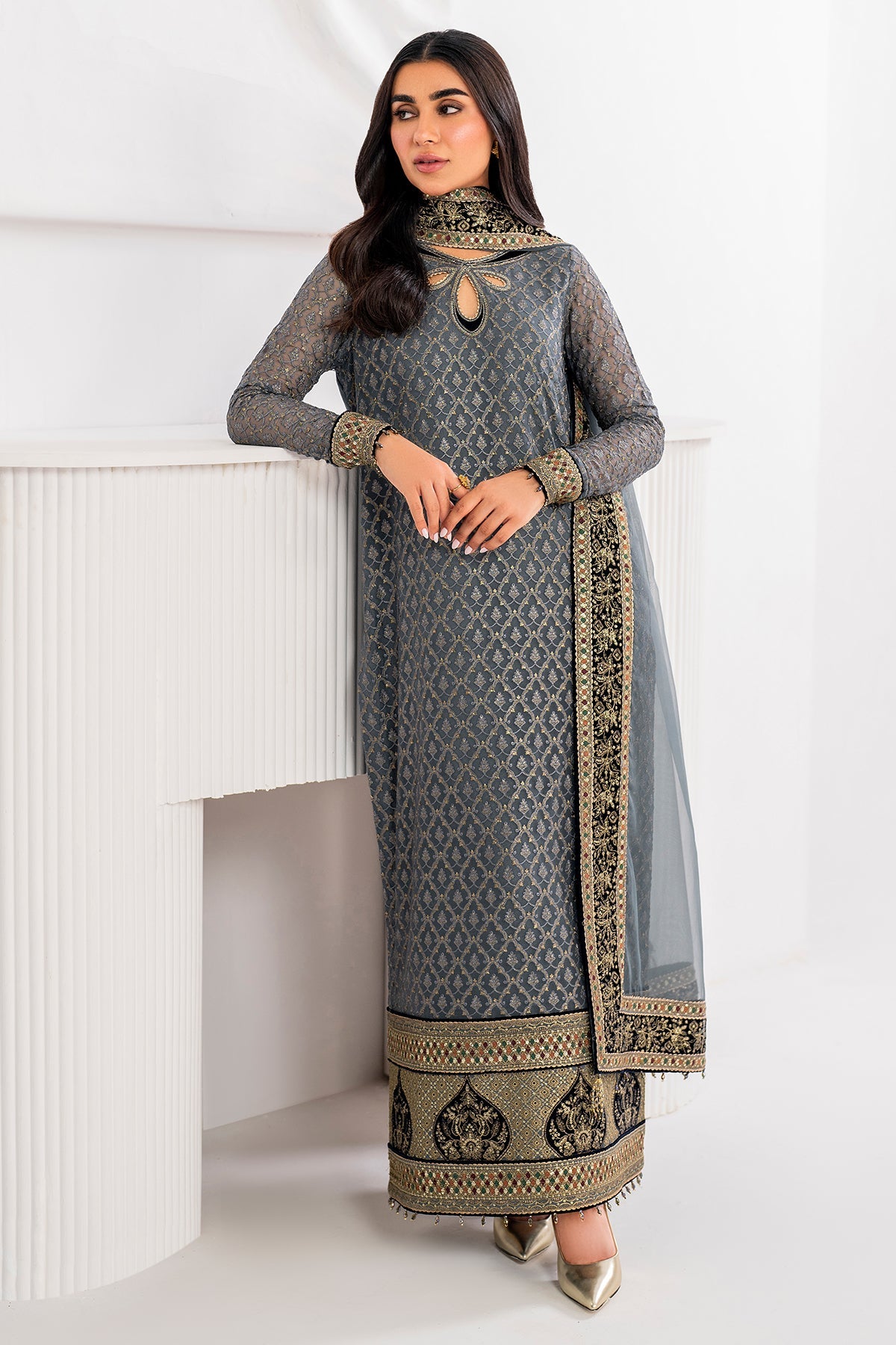 EMBROIDERED CHIFFON UC-3058