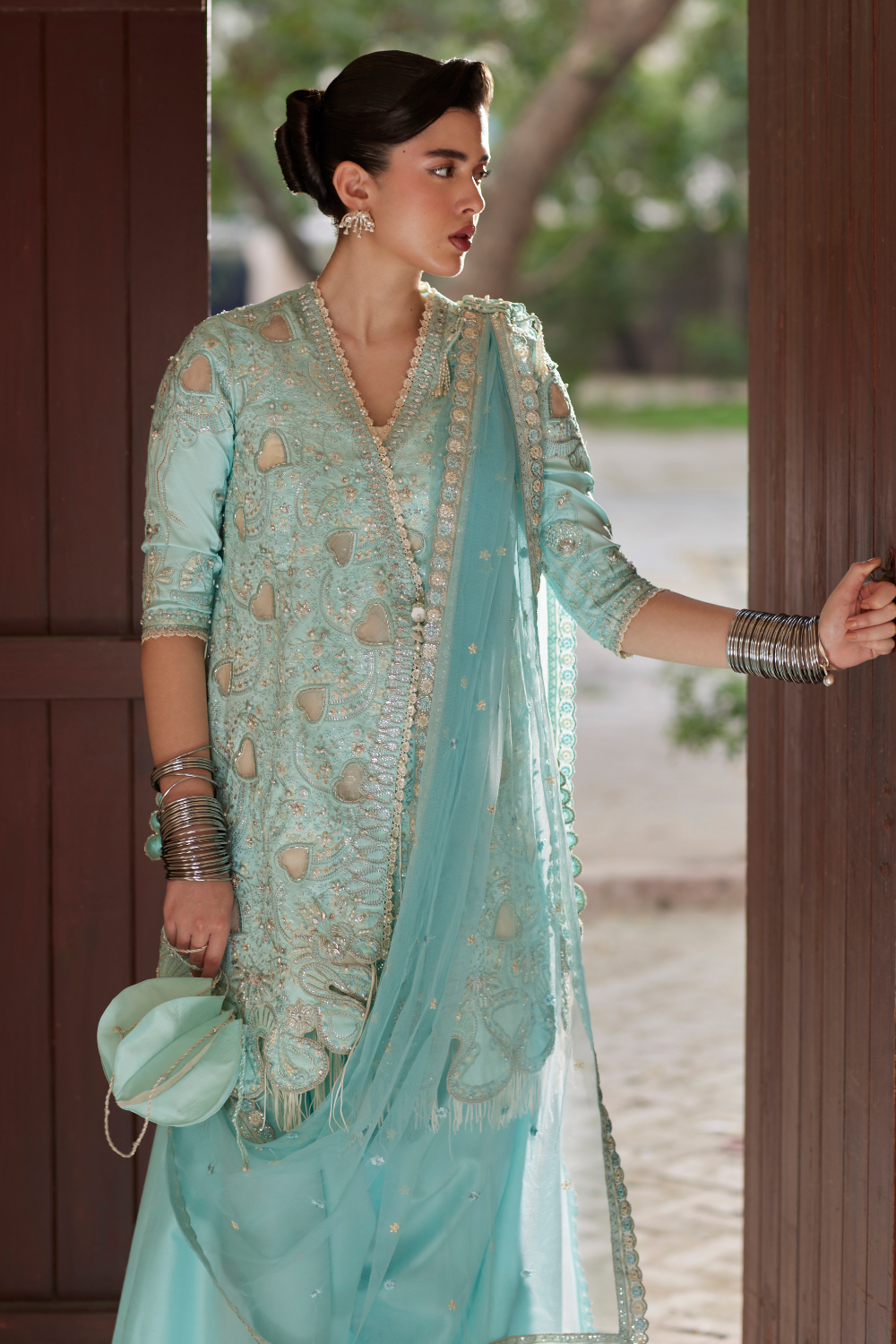 Soraya Silk Edit'26 Aks blue four-piece at Raz Ruya