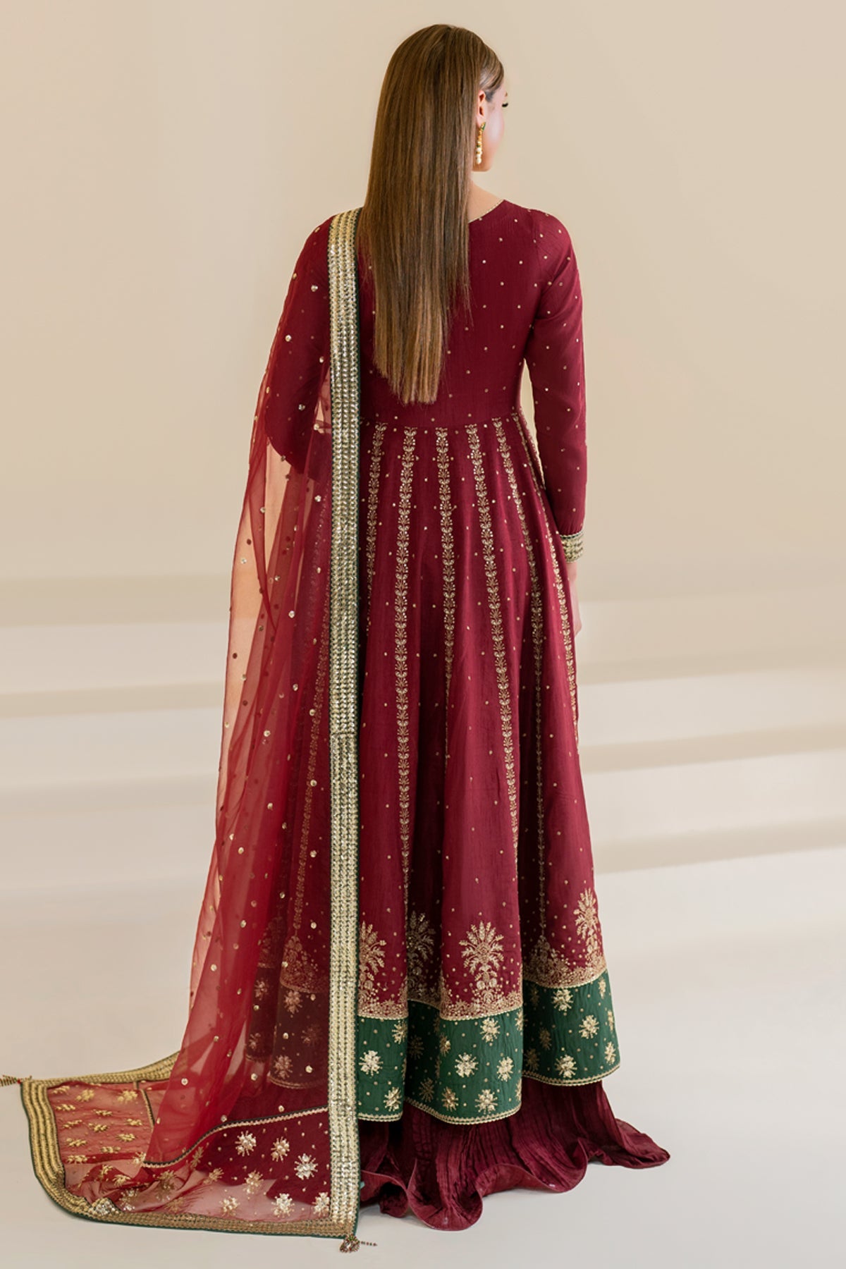 EMBROIDERED RAW SILK UR-7018