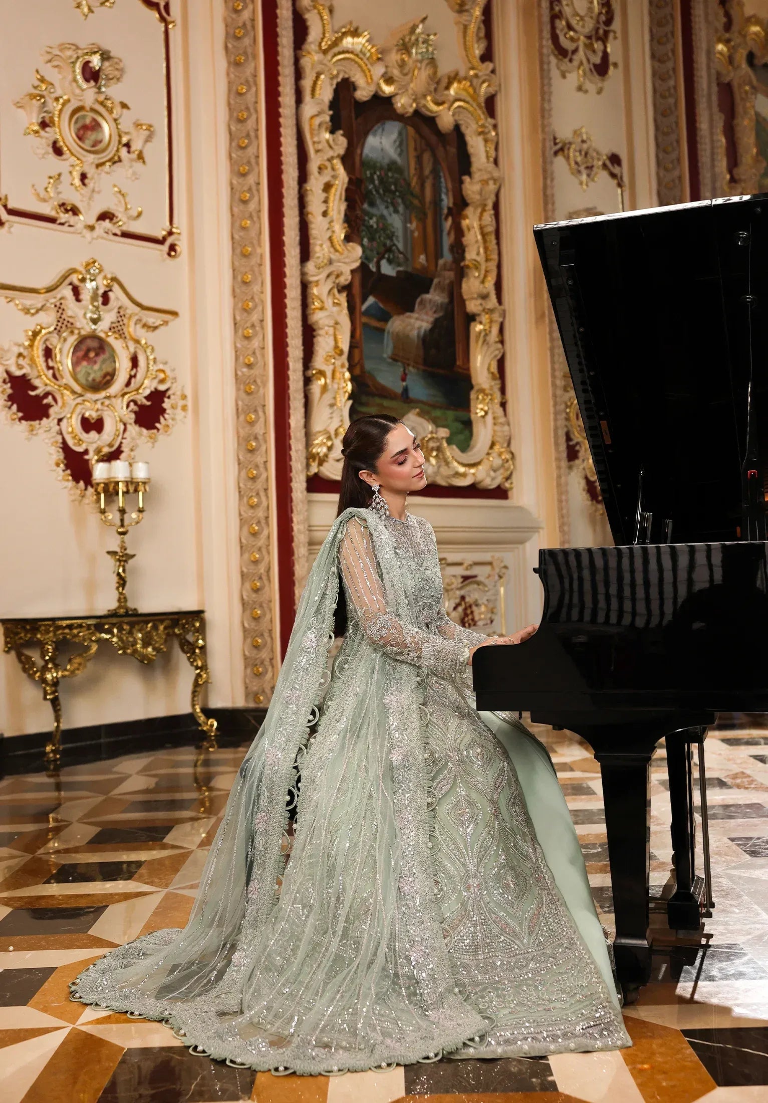 Elaf Stardom Diana – Hand Embellished 3Pc Poly Net SetDiana by Elaf Stardom ’25 features hand-embroidered poly-net panels, elegant dupatta, and raw silk inner — perfect for festive occasions and timeless sophistication.