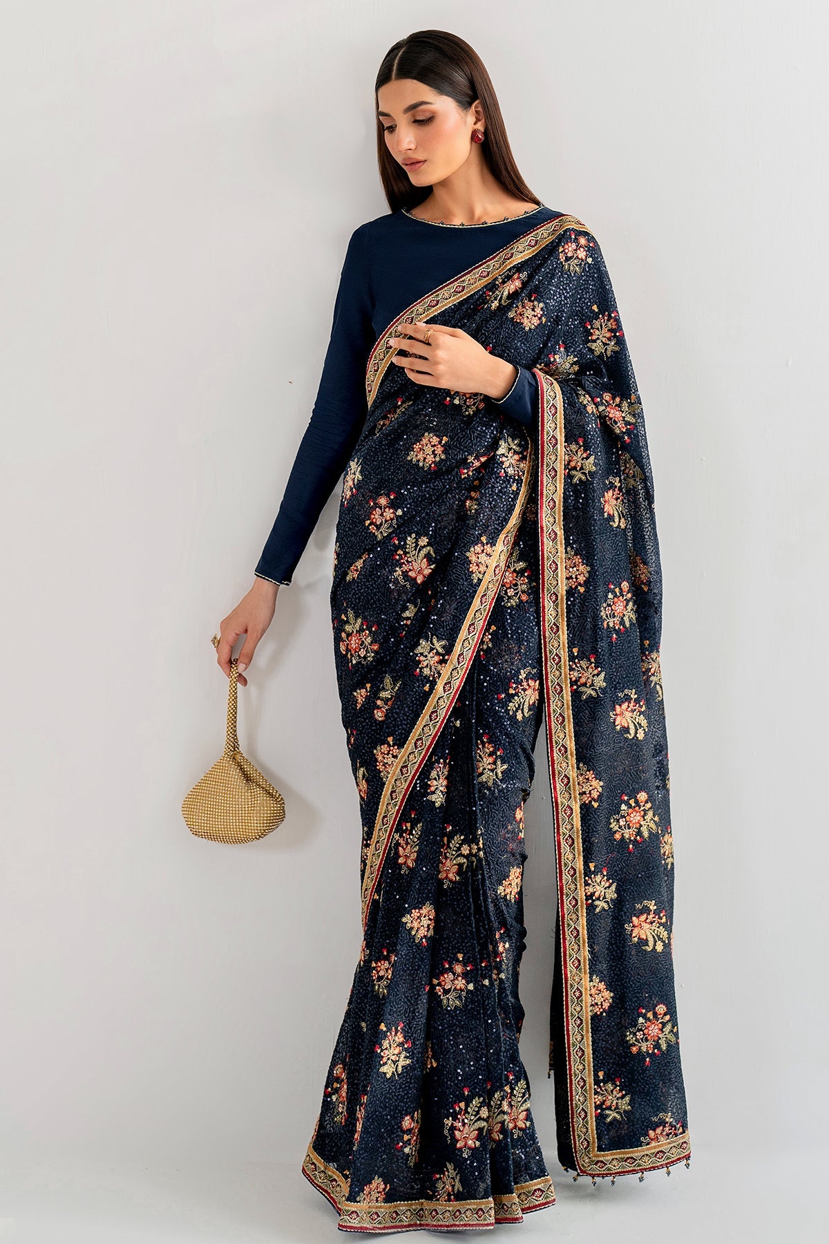 Embroidered Raw Silk UR-7025