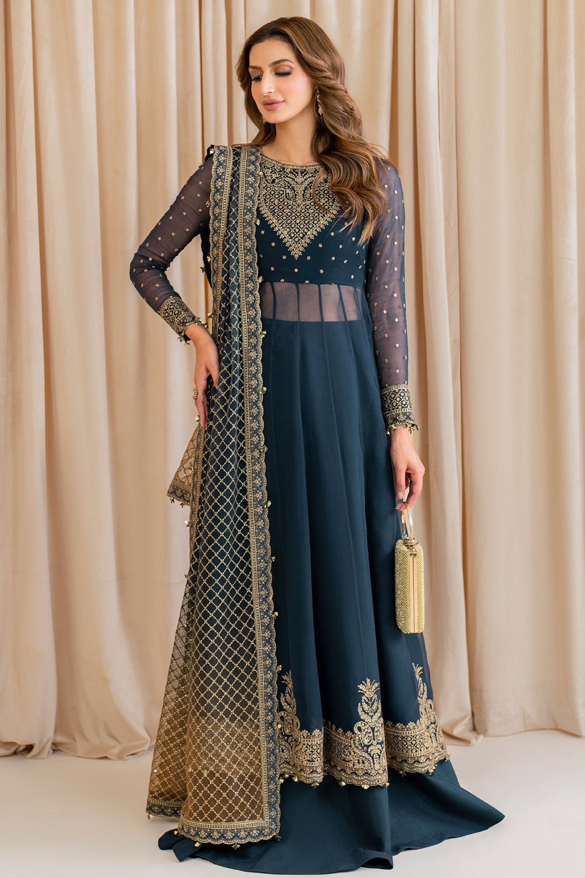 EMBROIDERED CHIFFON UC-3047