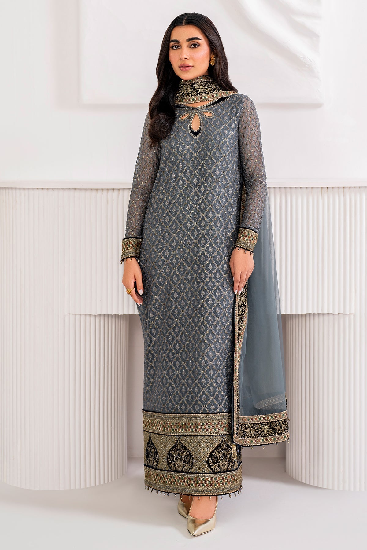 EMBROIDERED CHIFFON UC-3058