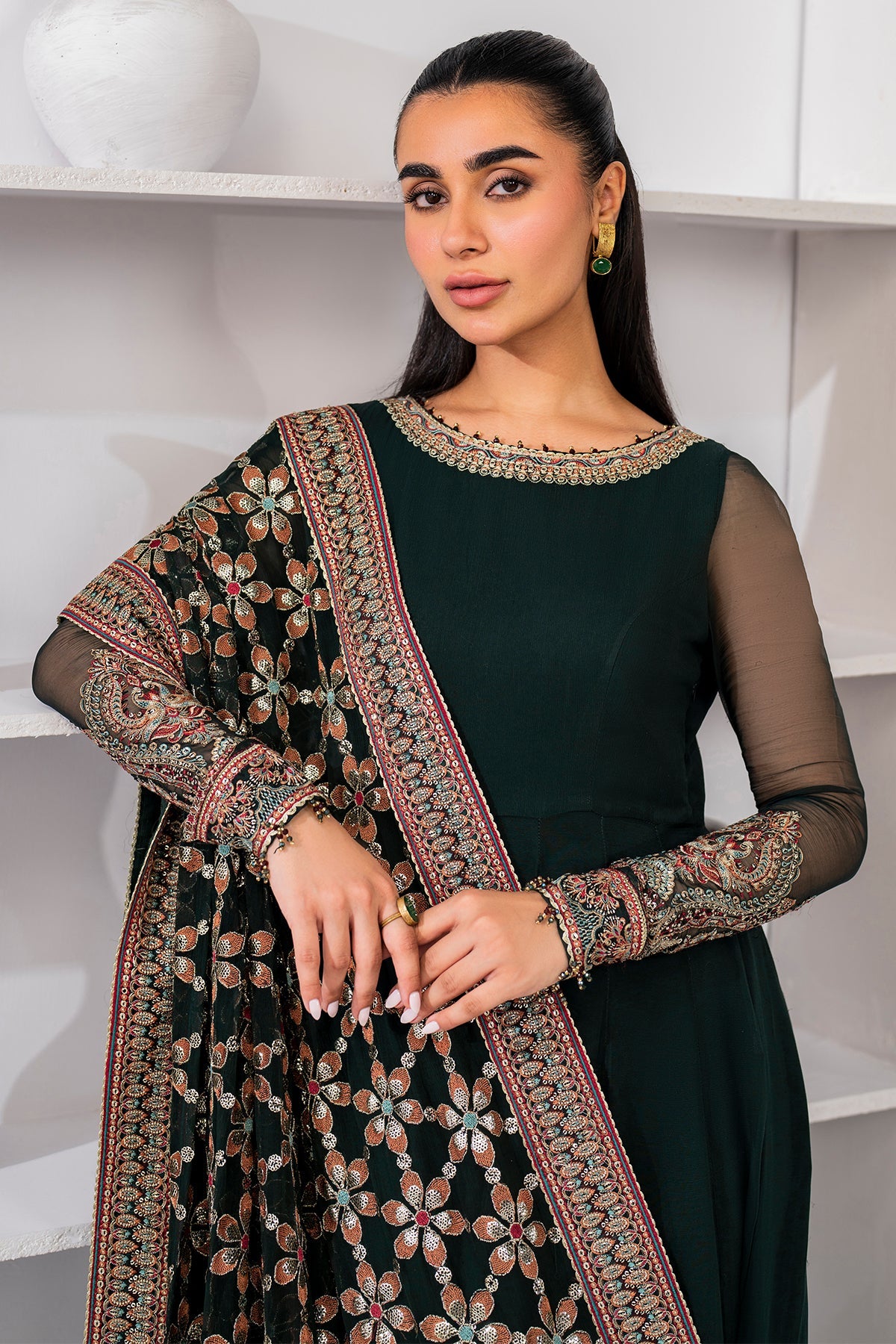 EMBROIDERED CHIFFON UC-3053