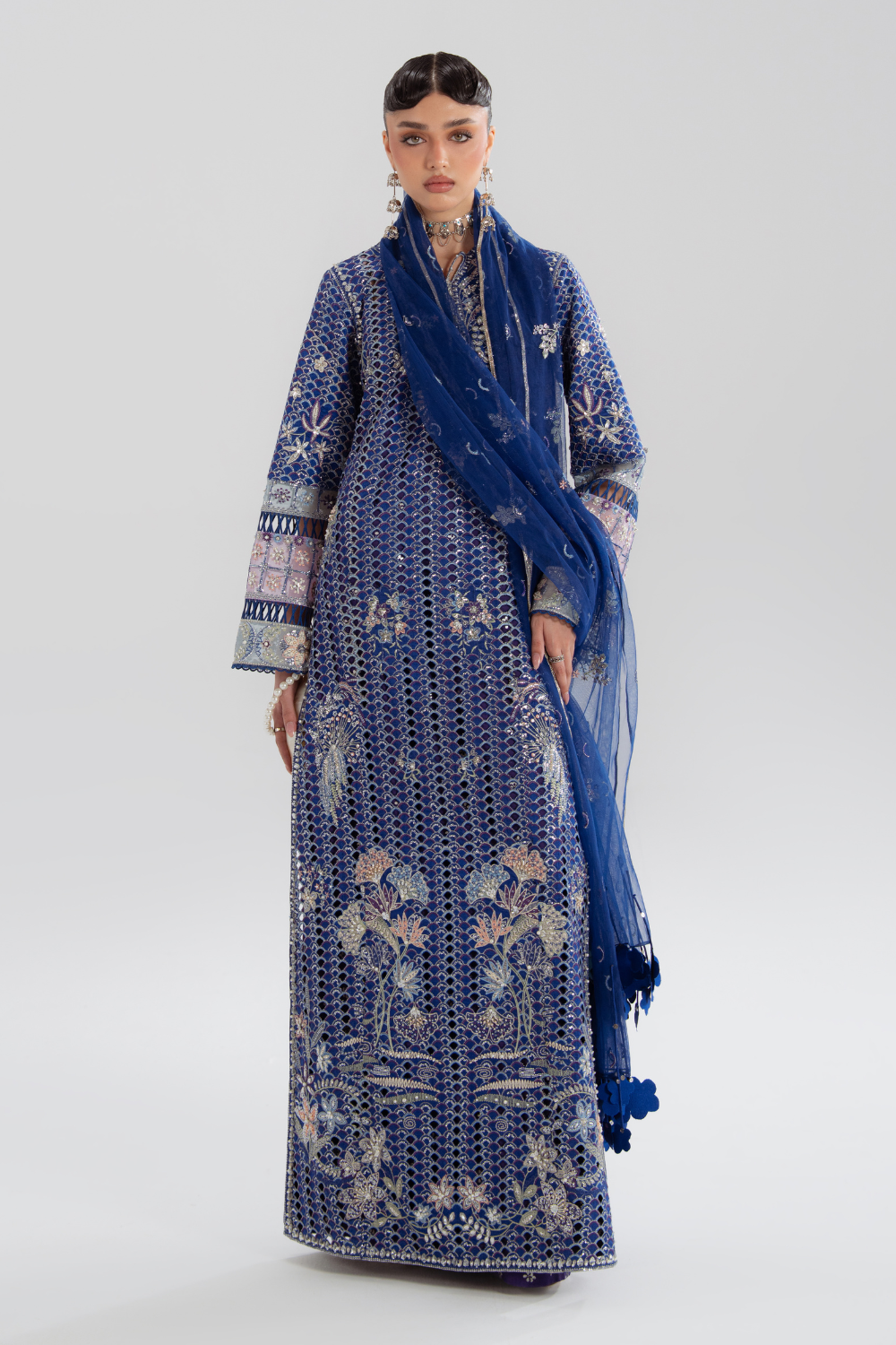 Soraya Silk Edit'26 Évara hand embellished silk four-piece