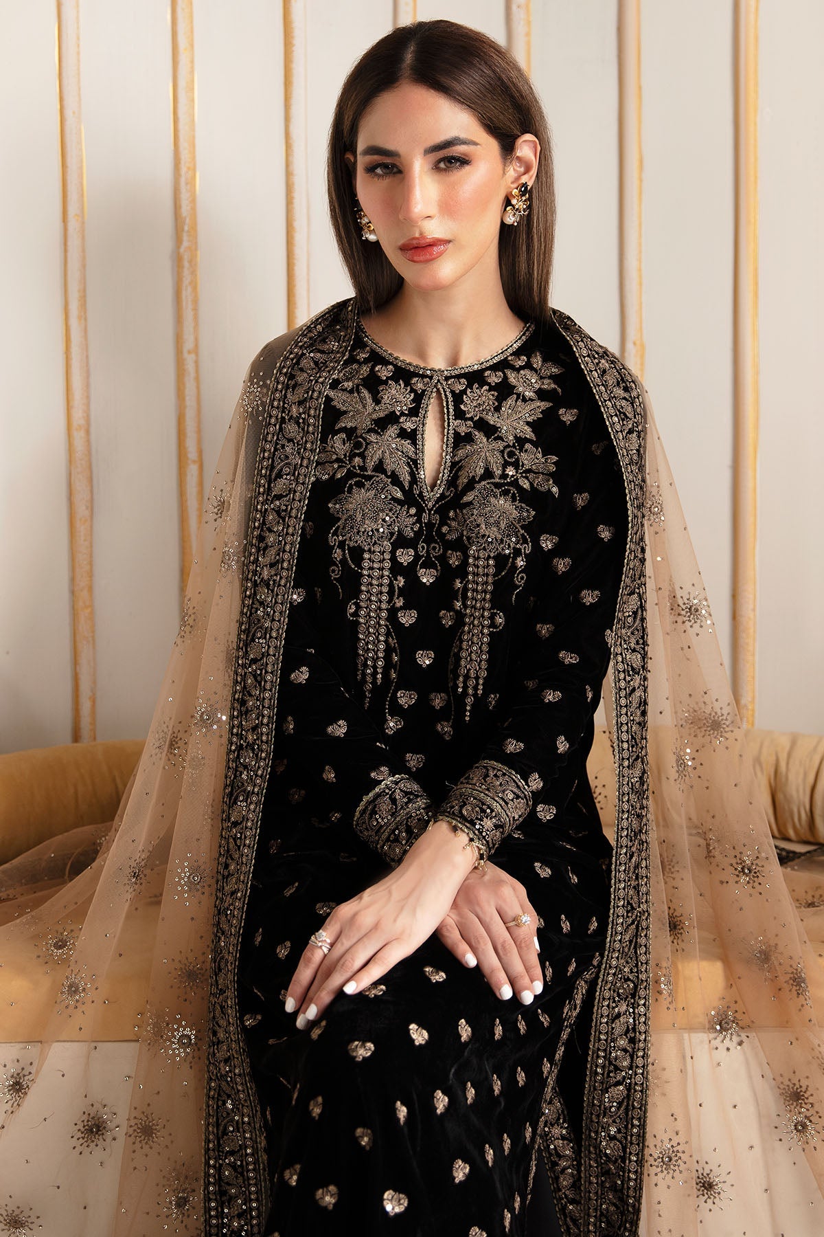 Embroidered Velvet Formal VF-2014