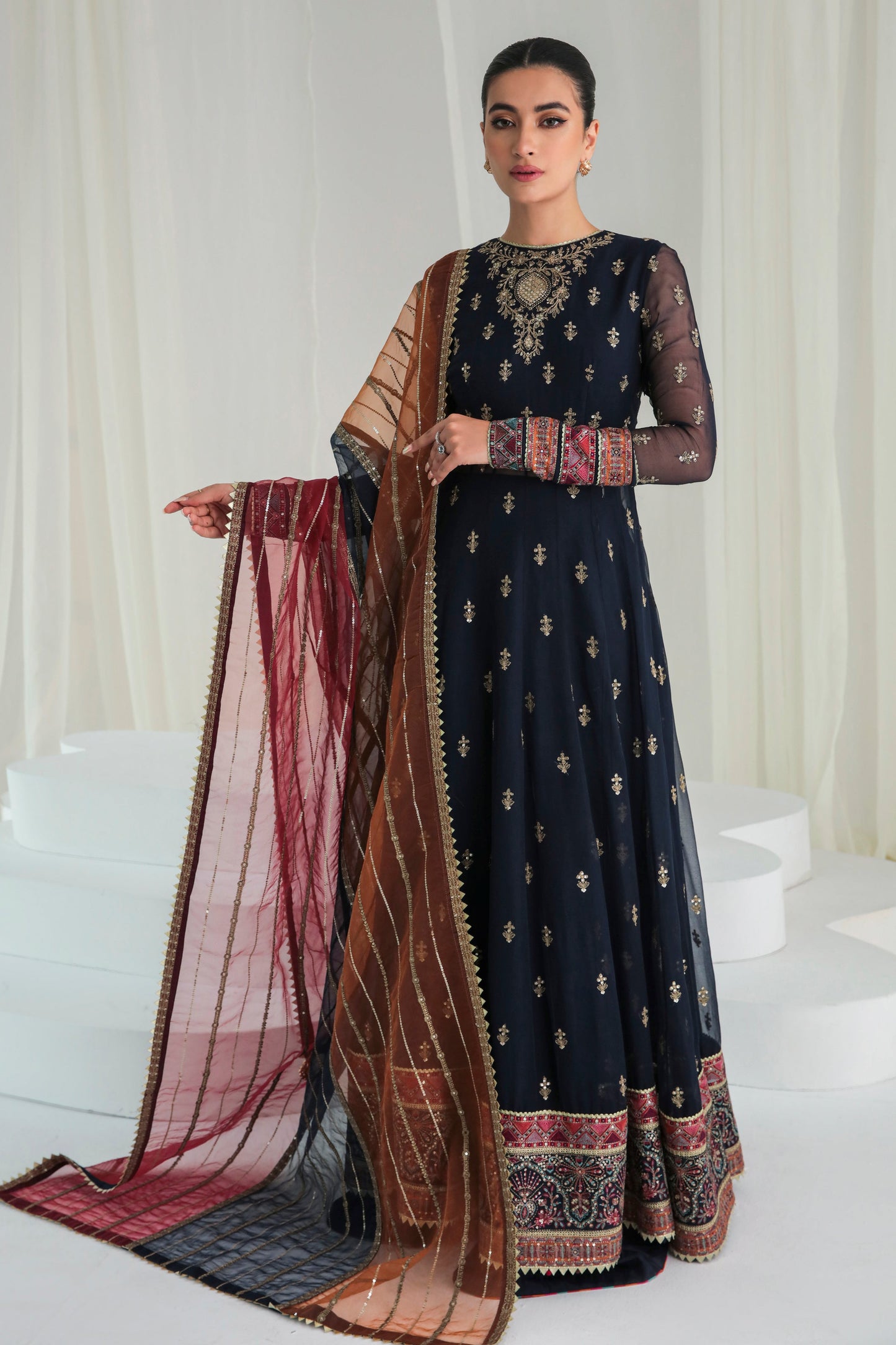 EMBROIDERED CHIFFON UC-3004