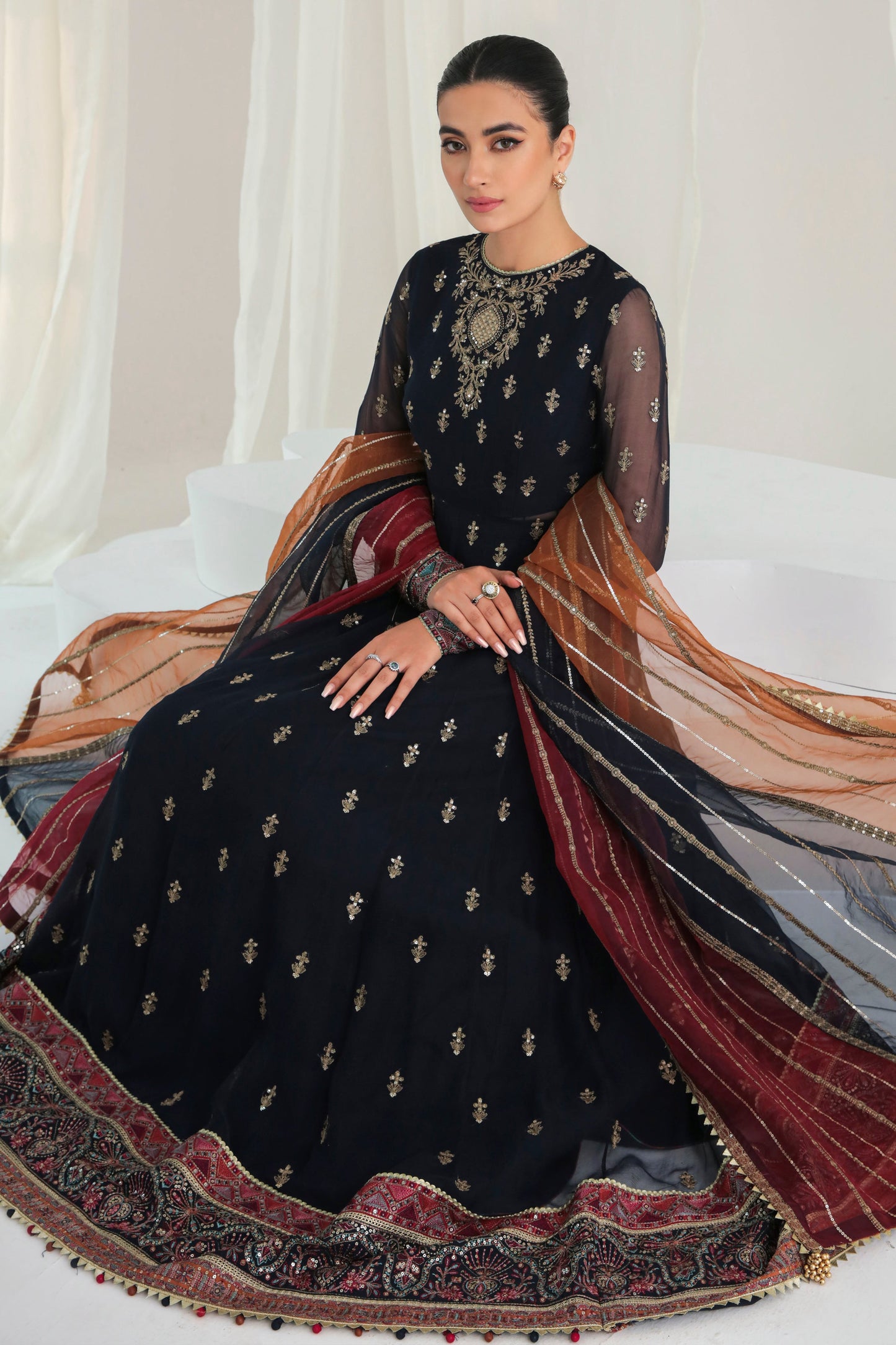 EMBROIDERED CHIFFON UC-3004