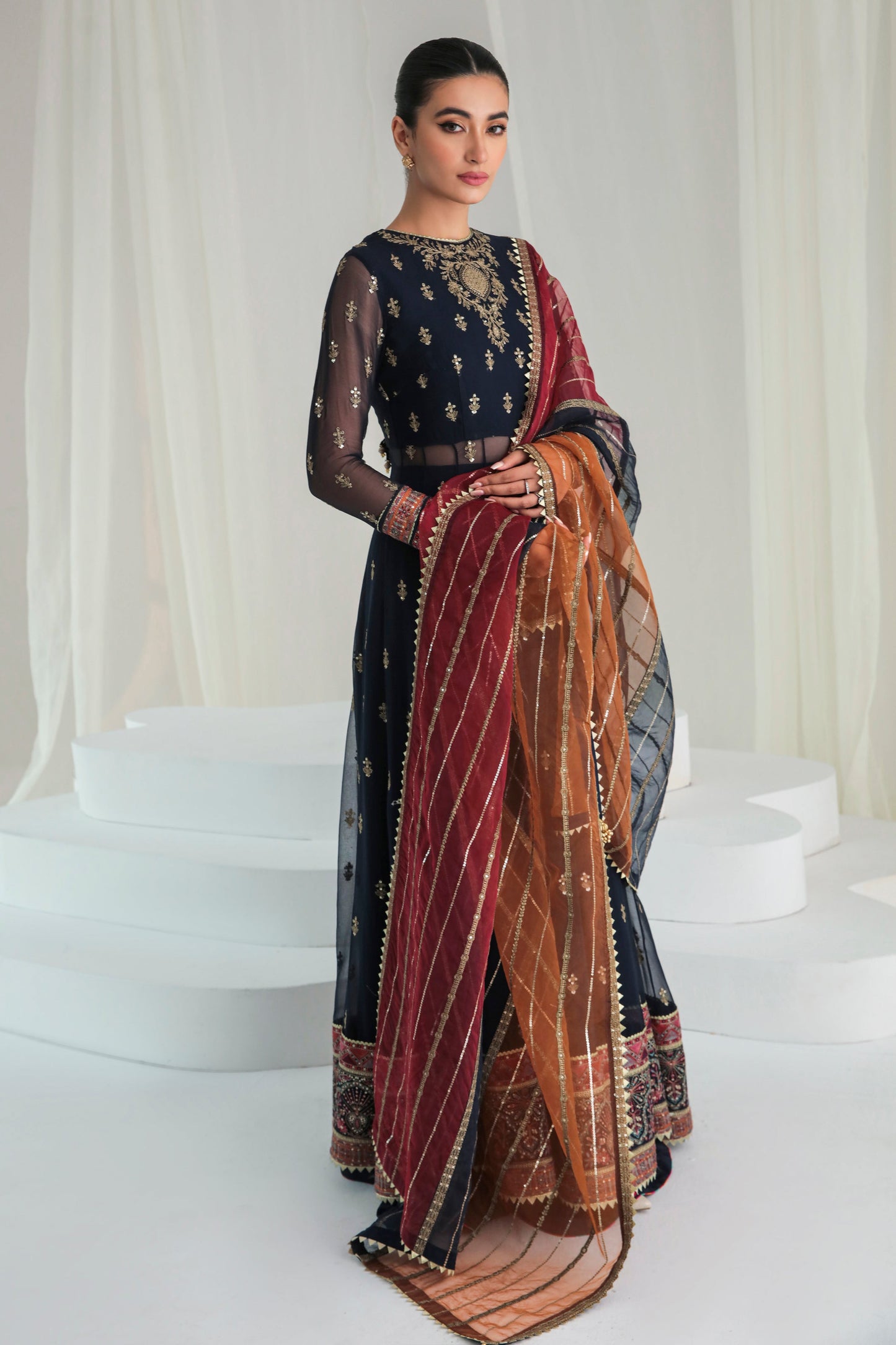 EMBROIDERED CHIFFON UC-3004