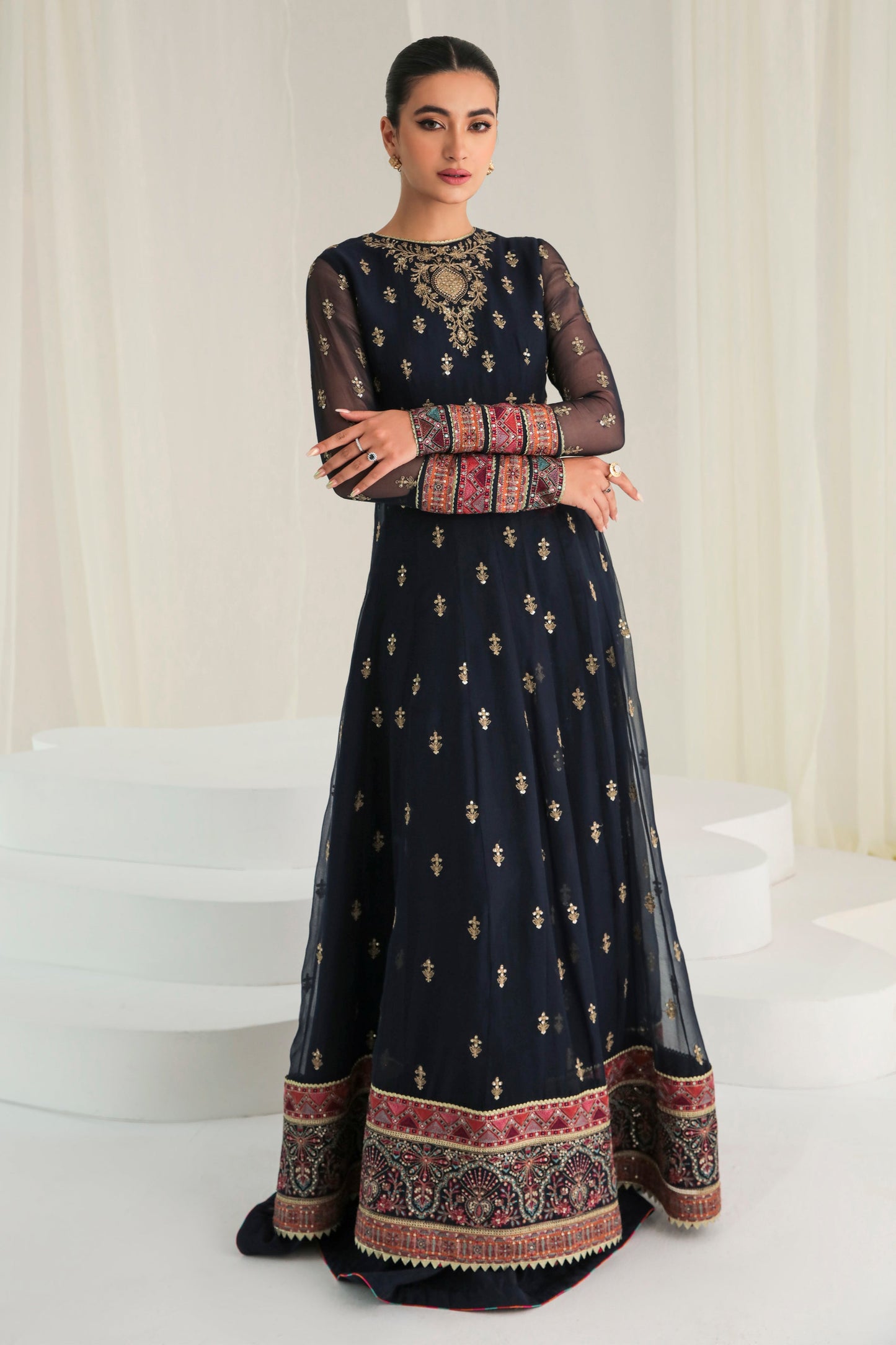 EMBROIDERED CHIFFON UC-3004