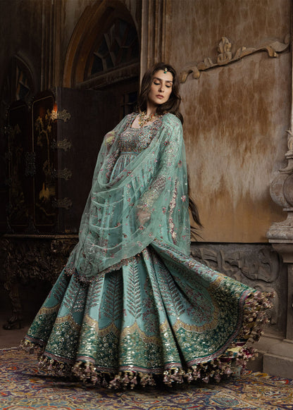 Hussain Rehar Zeenat embroidered net dupatta detail