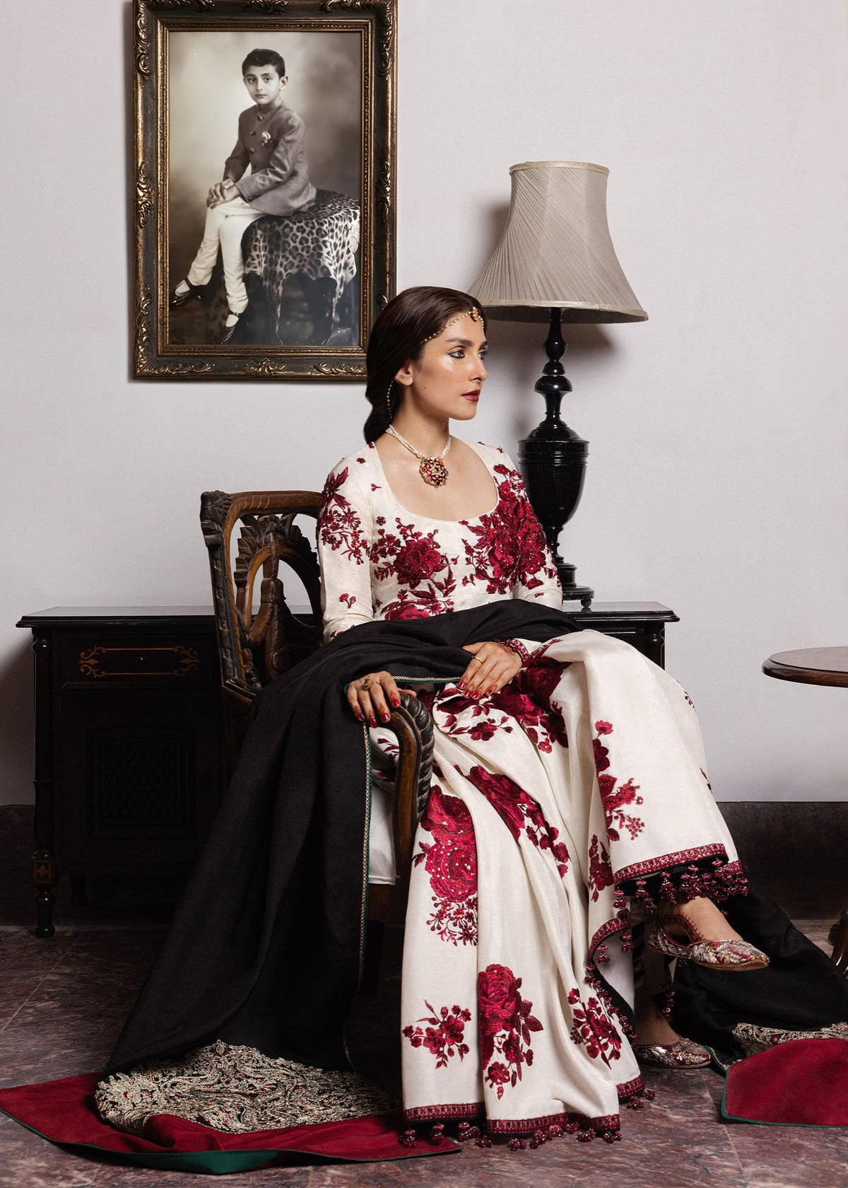 Hussain Rehar Gulnar full-length festive look