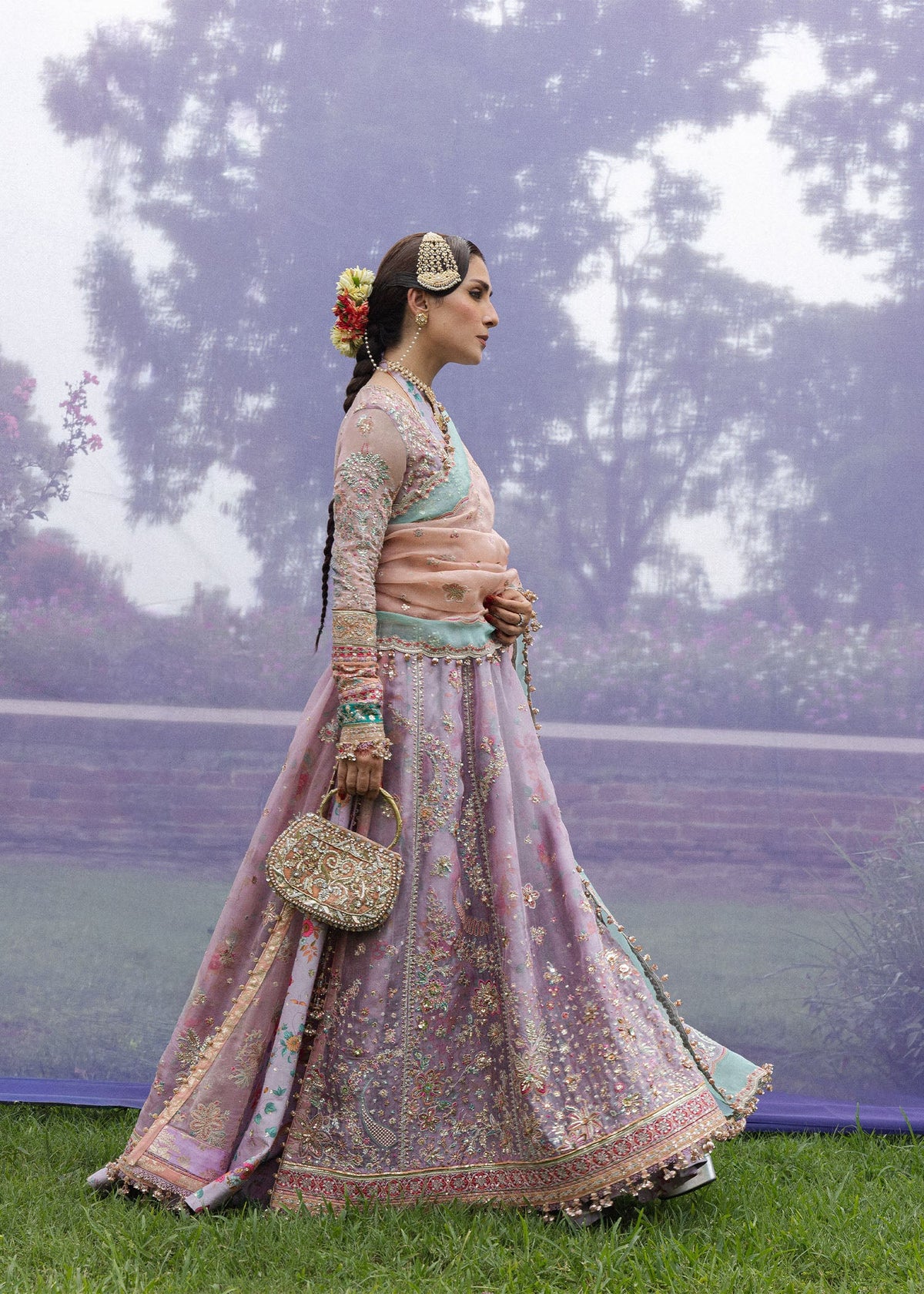 Hussain Rehar Gulrang all-over embroidery close-up