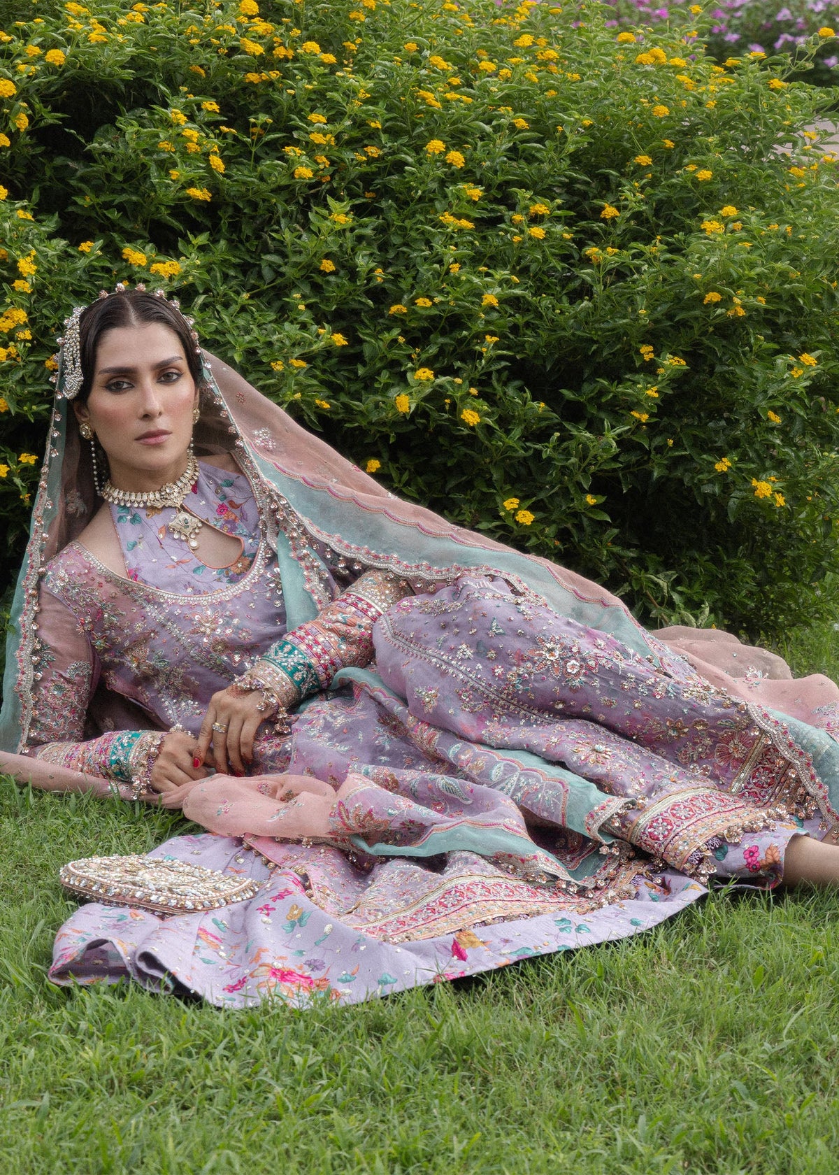 Hussain Rehar Gulrang embroidered hem border detail