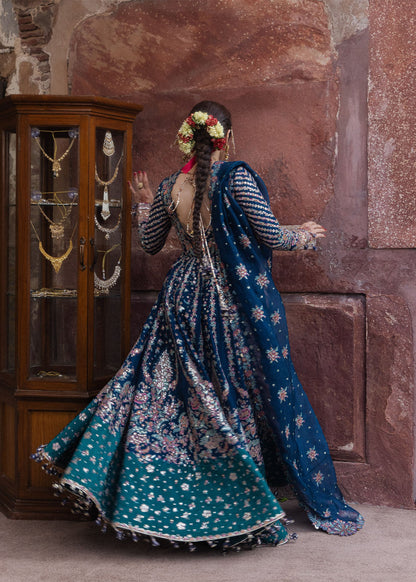 Hussain Rehar Dill Afroz embroidered bodice and sleeves close-up