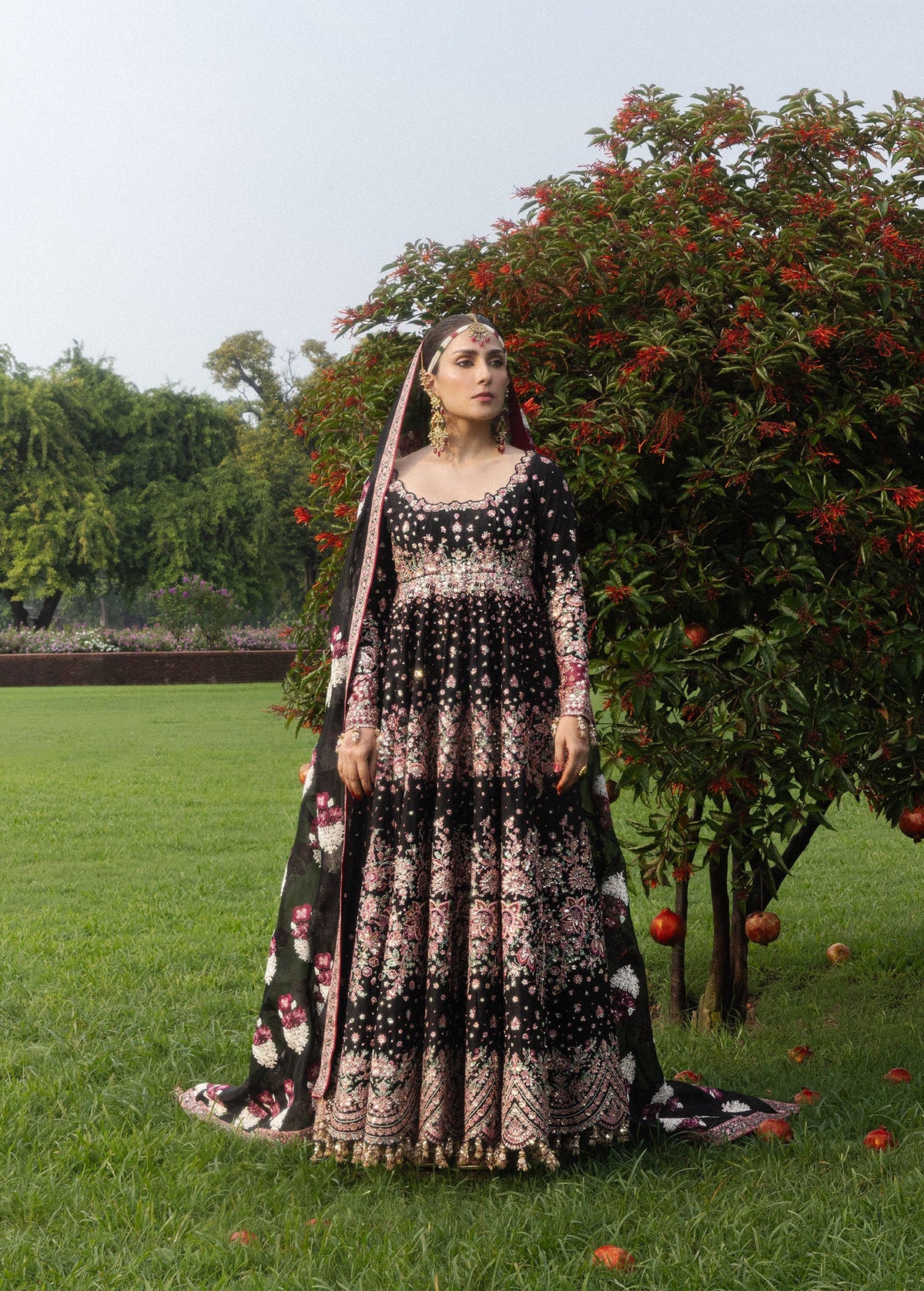 Hussain Rehar Shahnoor pink-toned embroidered bodice close-up