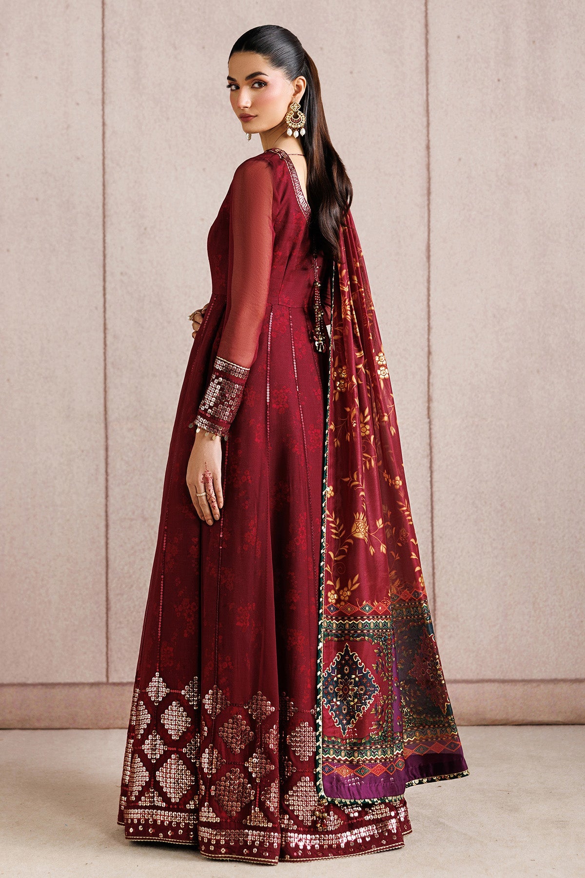 Pakistani embroidered chiffon formal UC-3118 by Jazmin